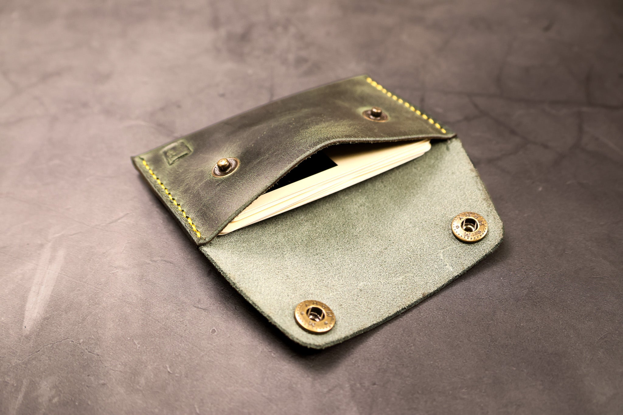 Full-Grain Leather Business Card Holder
