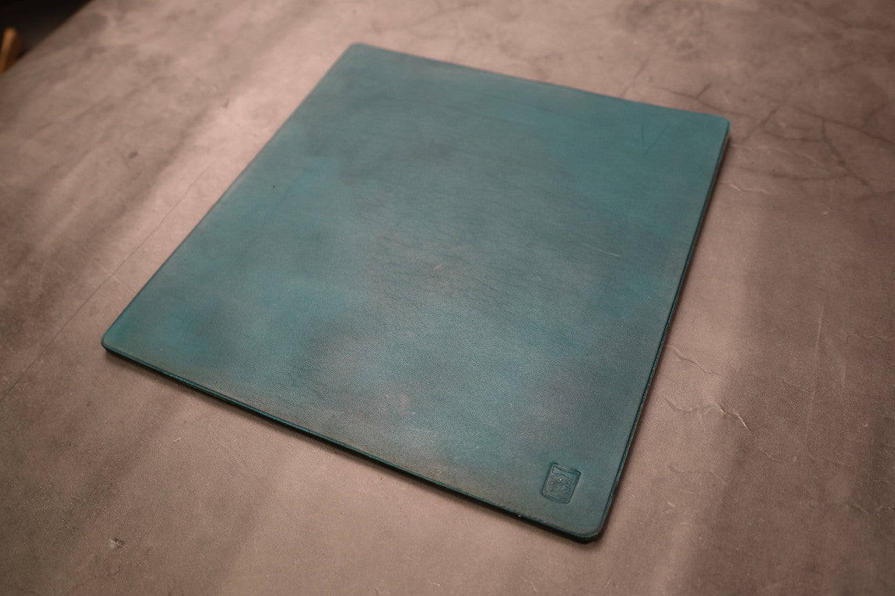 Leather Mouse Pad - Turquoise Minerva