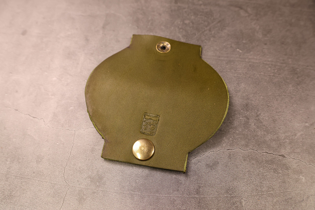 Leather Cord Wrap - Olive Green Minerva