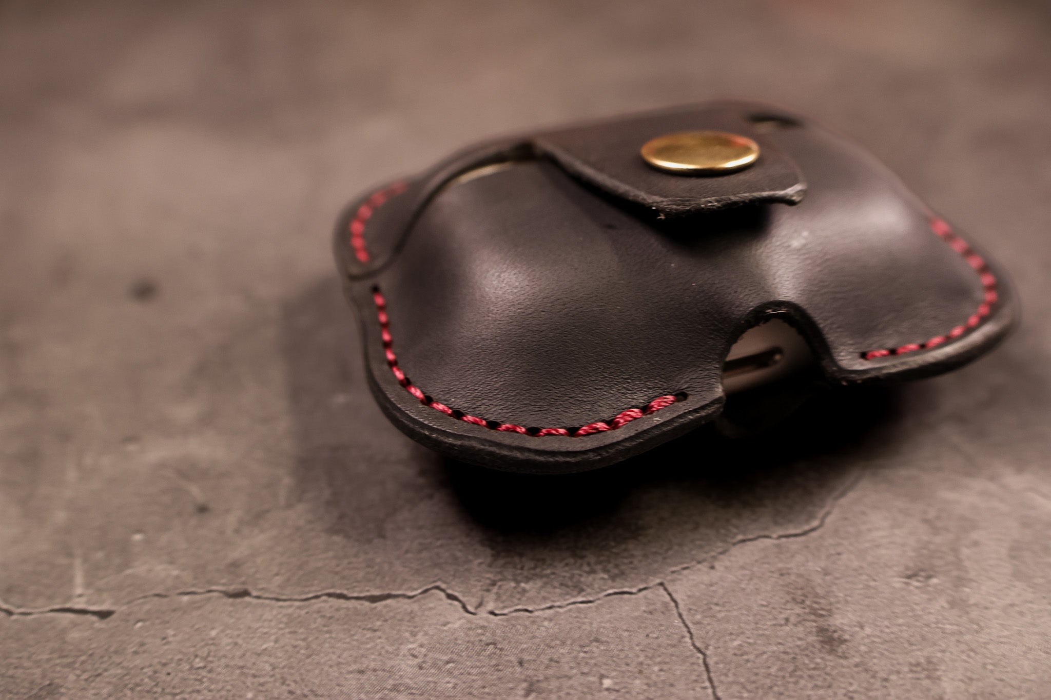 Leather AirPods Case - Black Balmoral