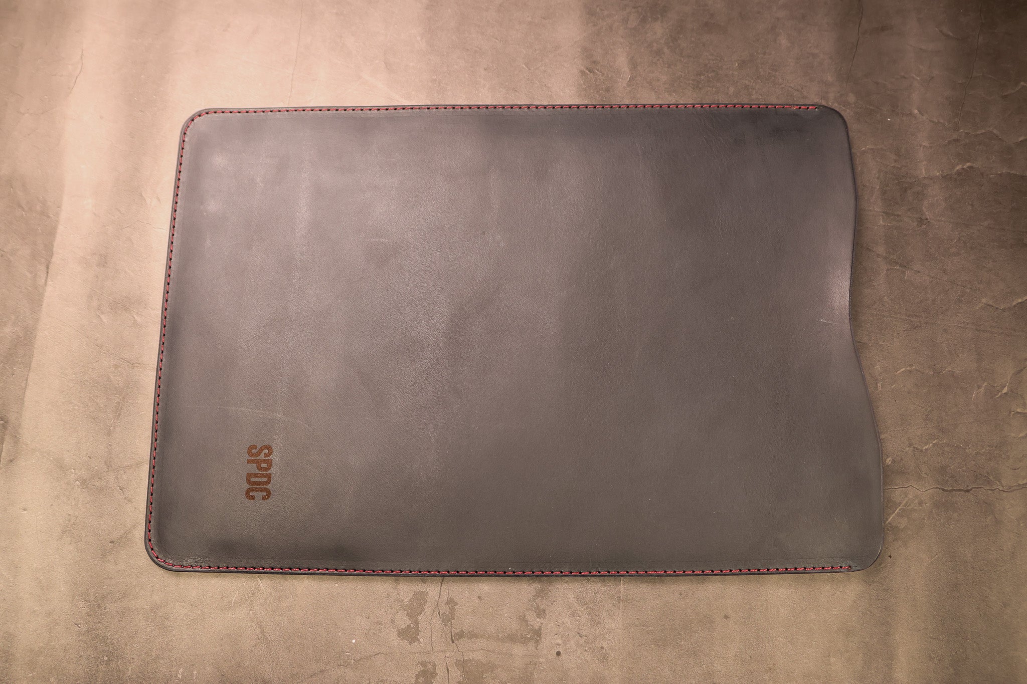 Leather MacBook Sleeve - Navy Blue Balmoral