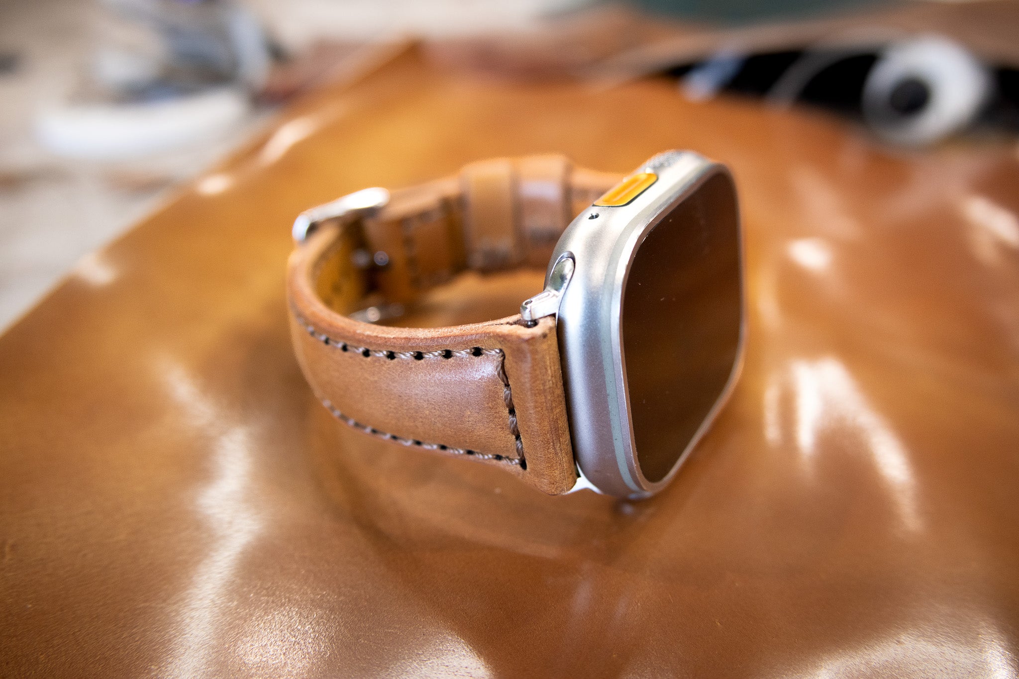 Classic Leather Apple Watch Band - Whiskey Shell Cordovan (LIMITED EDITION)