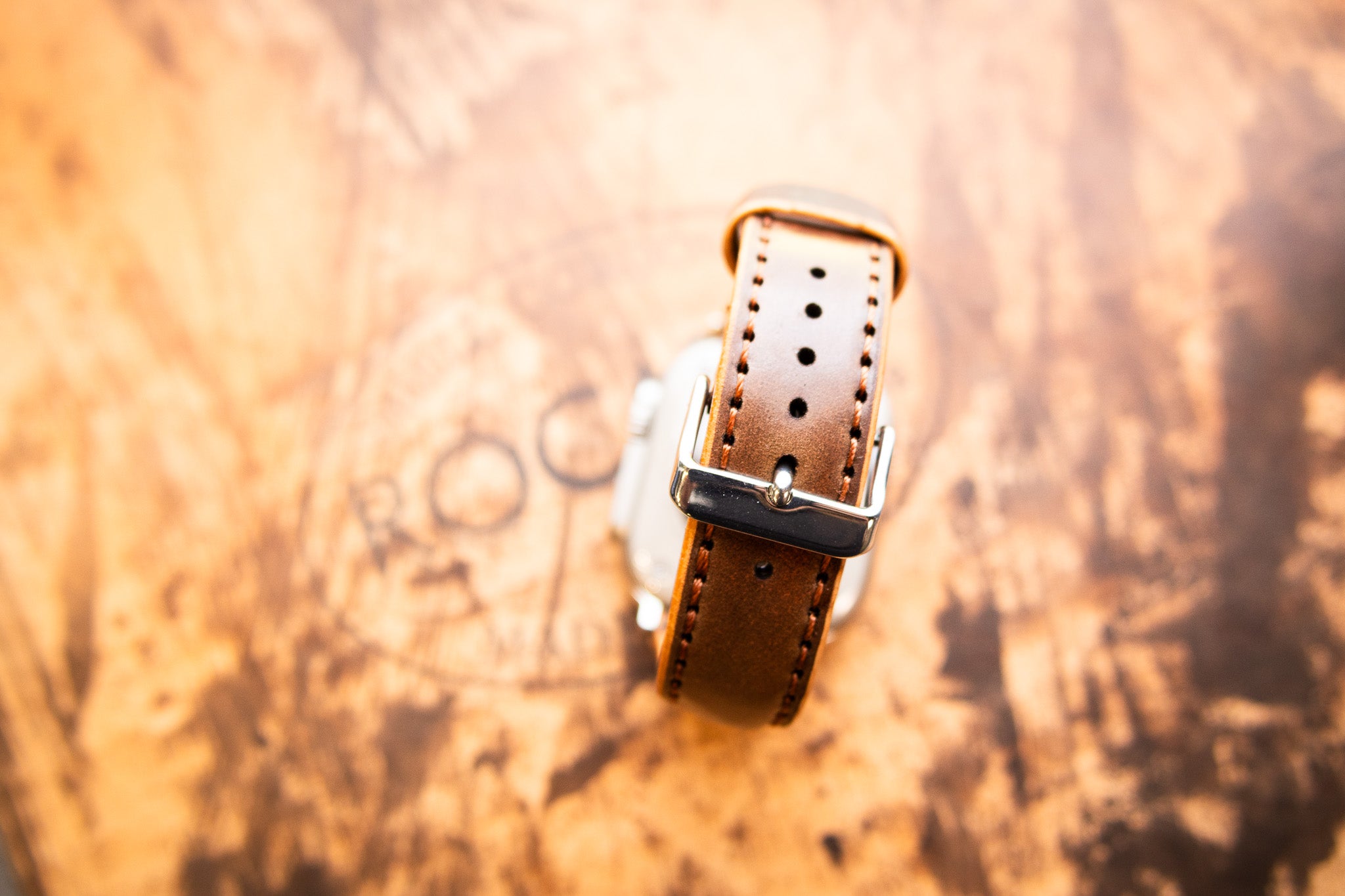 Classic Leather Apple Watch Band - Marbled Walnut Shell Cordovan (LIMITED EDITION)