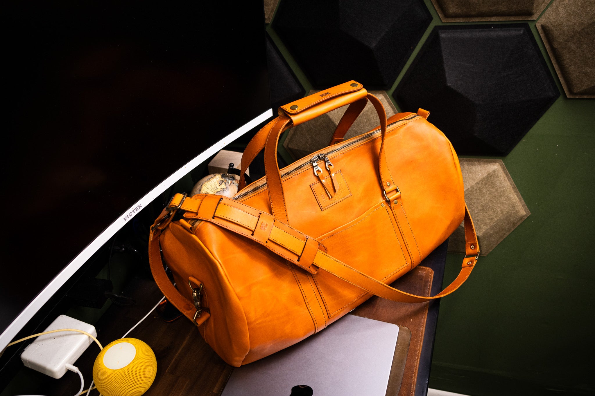 Leather Carry-On Duffle Bag - Olmo Minerva