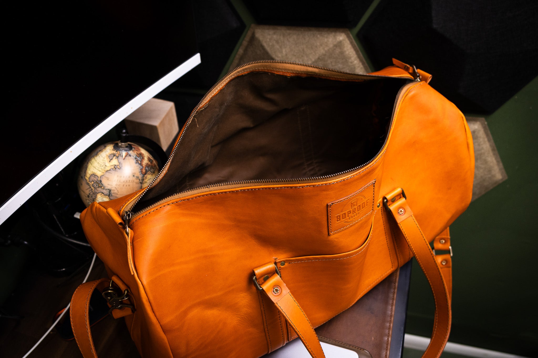 Leather Carry-On Duffle Bag - Olmo Minerva