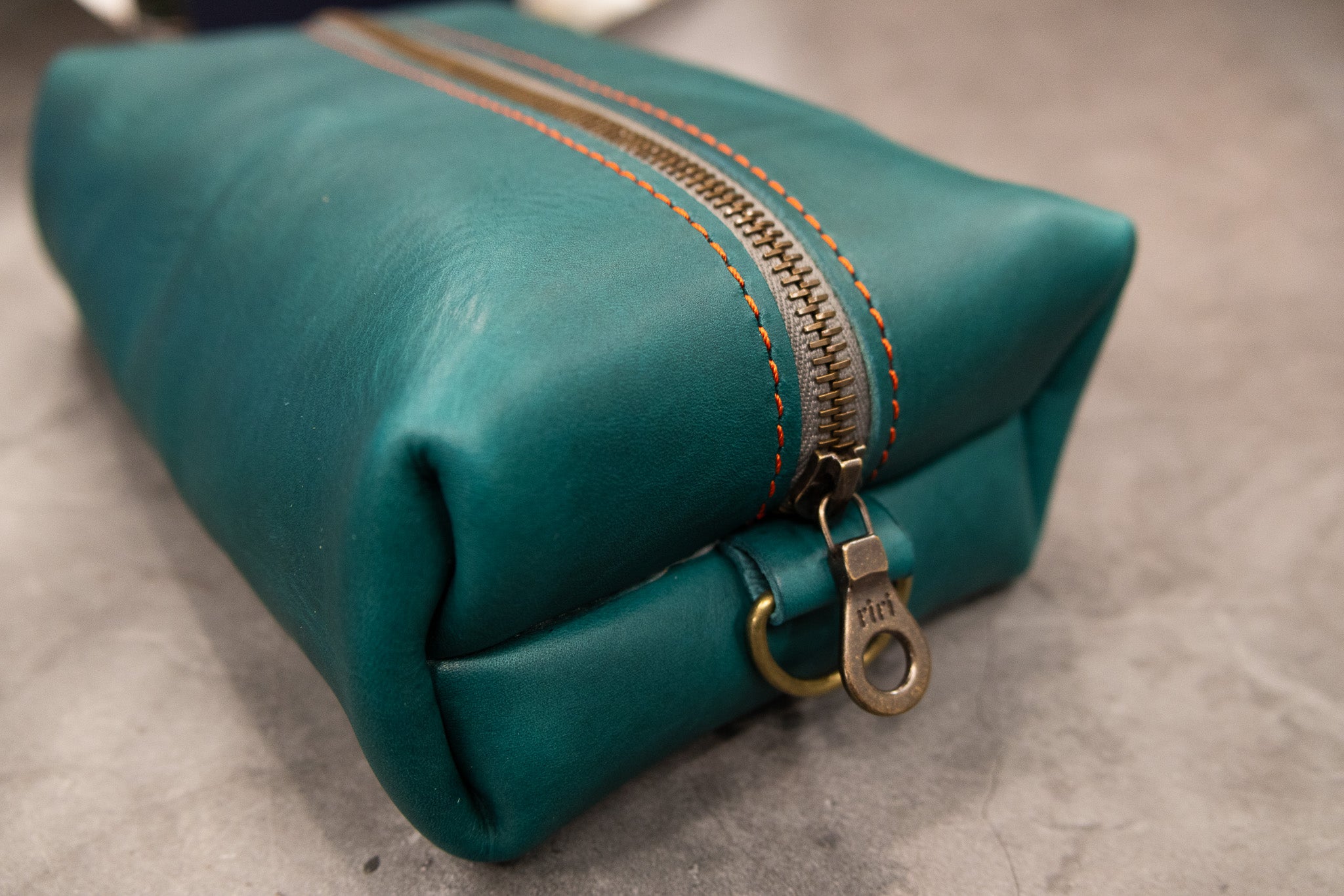 Leather Dopp Kit - Turquoise Minerva