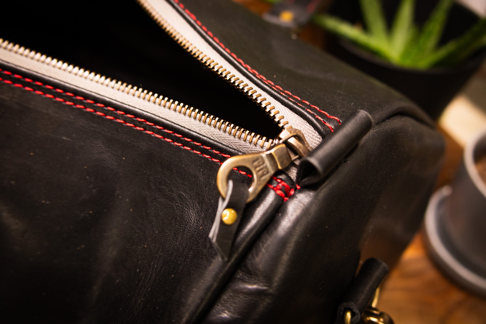 Leather Carry-On Duffle Bag - Black Balmoral