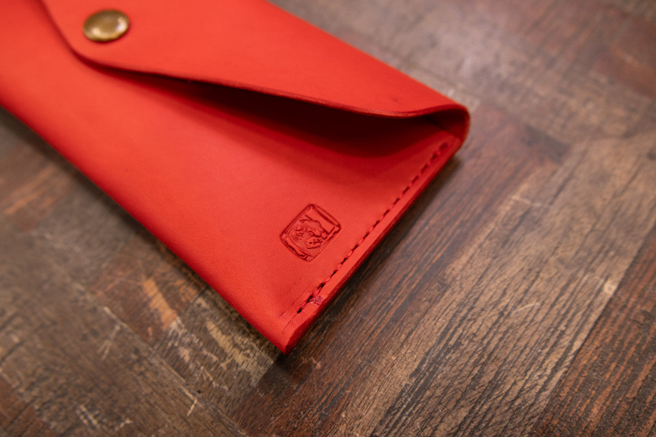 Leather Money Envelope - Red Minerva (LIMITED EDITION)