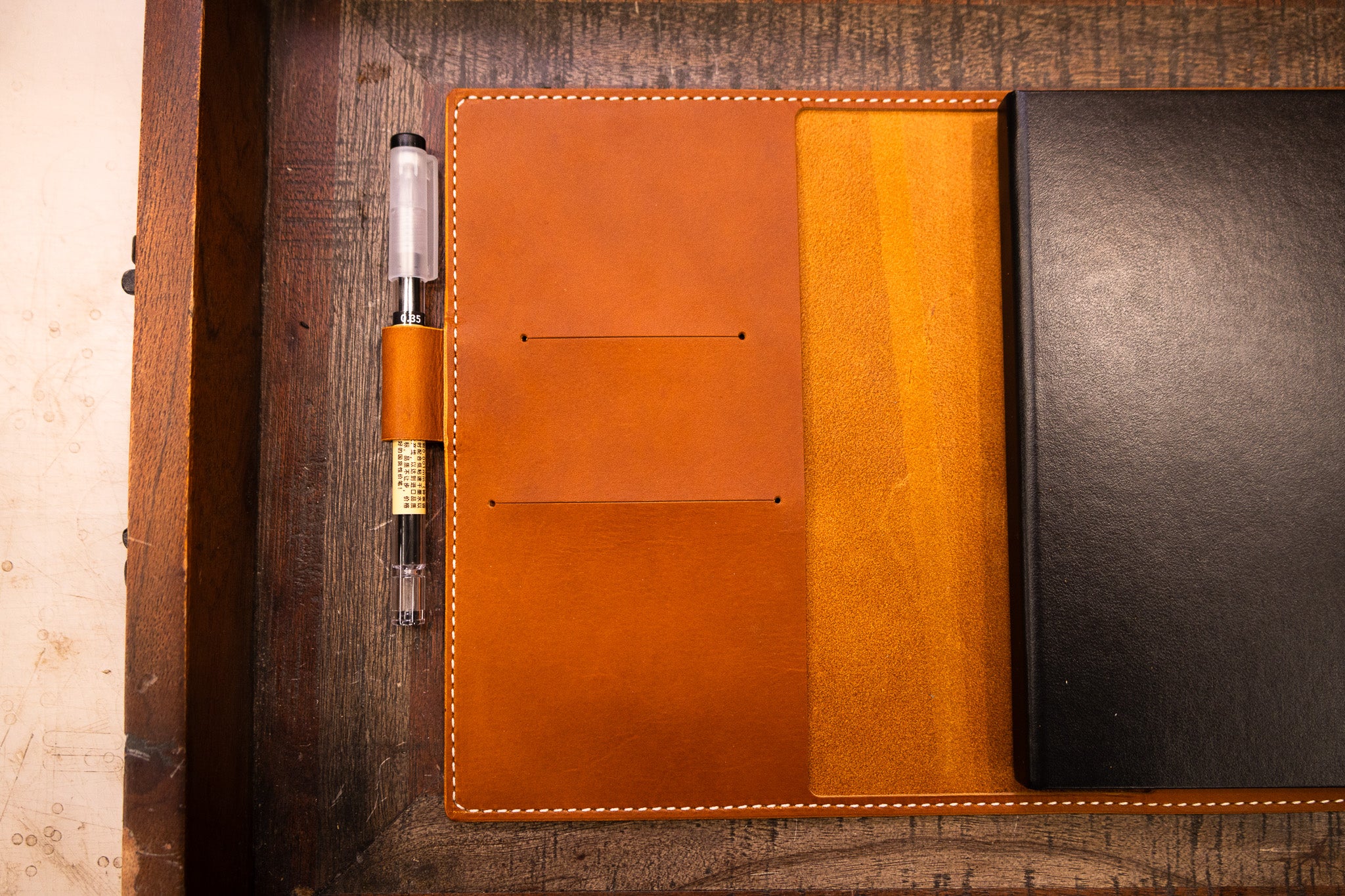 LEUCHTTURM1917 A5 Leather Notebook Cover Set - Olmo Minerva