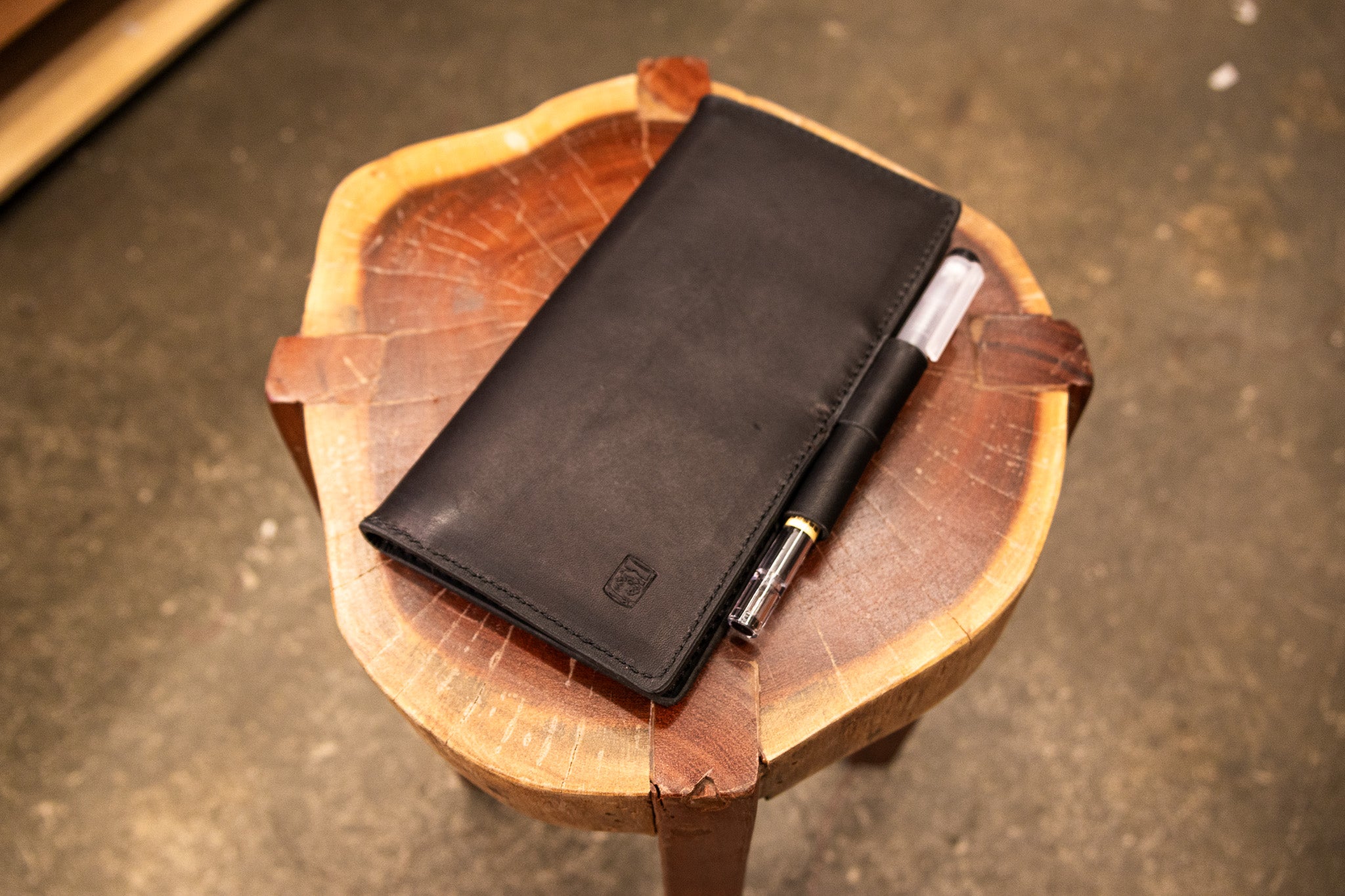 Leather Server Book - Black Balmoral
