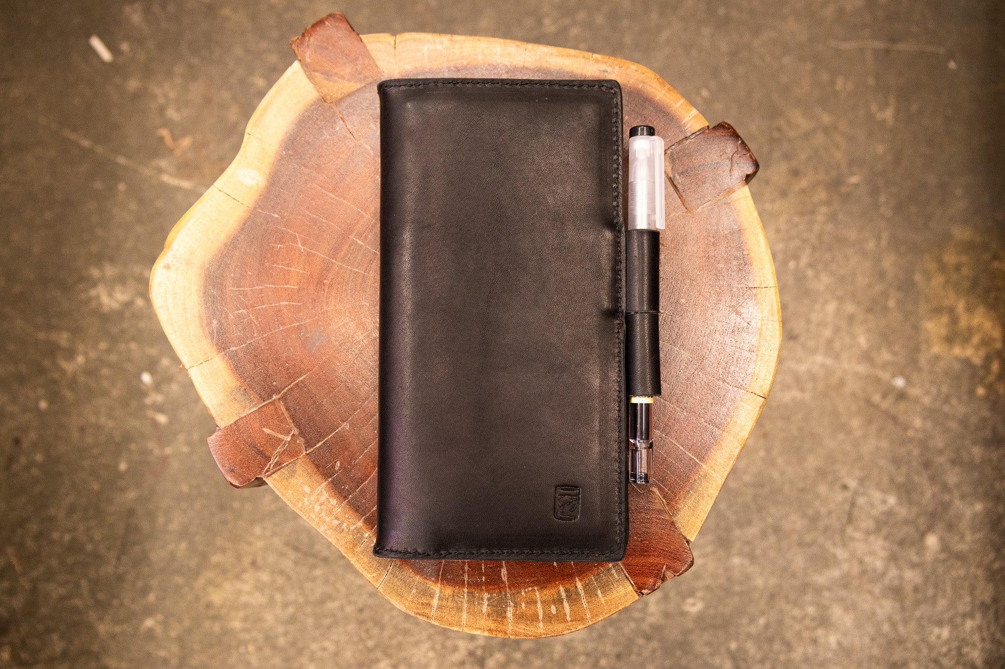 Leather Server Book - Black Balmoral