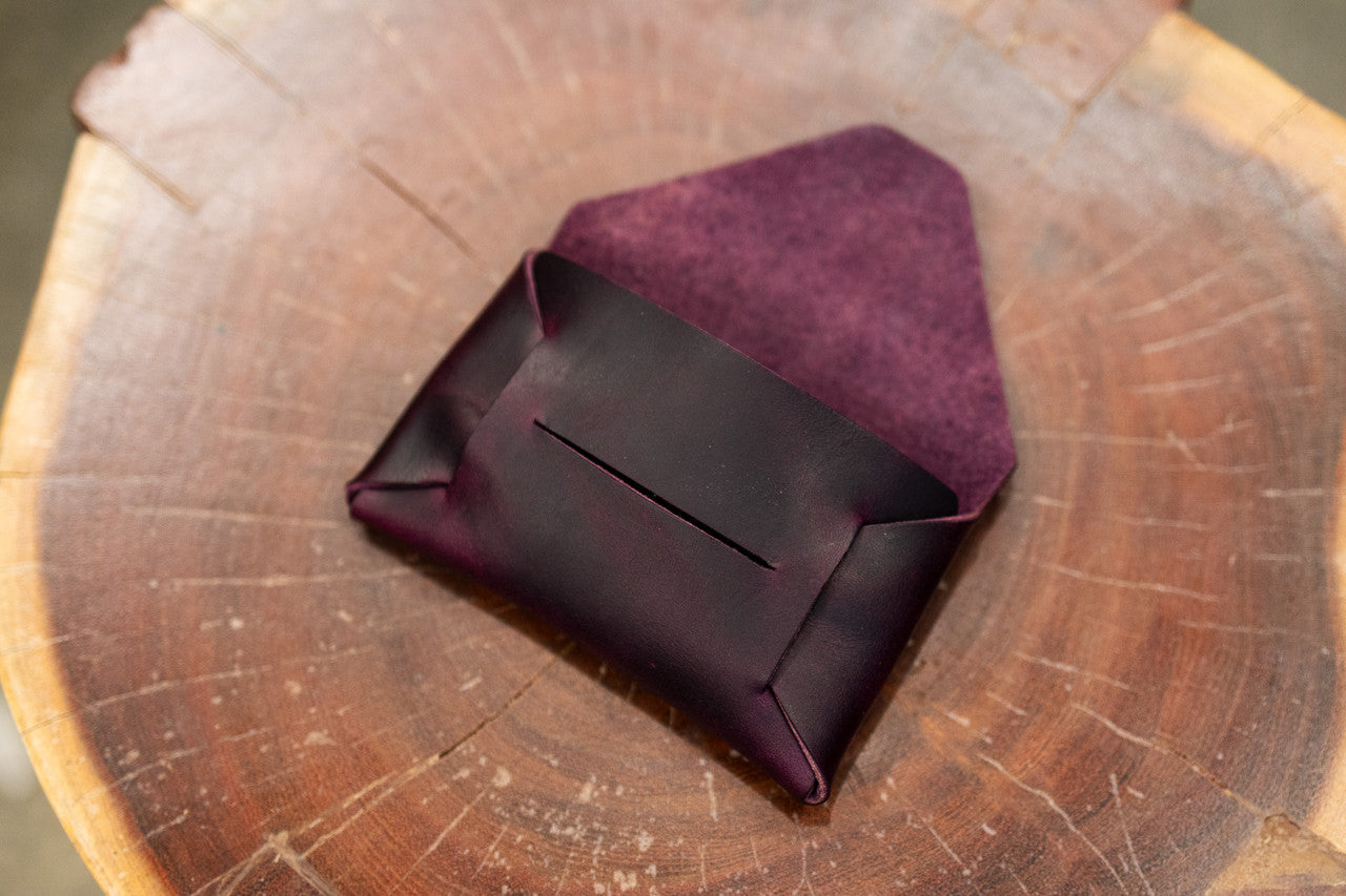 Stitchless Card Holder - Violet Waxy Minerva (LIMITED EDITION)