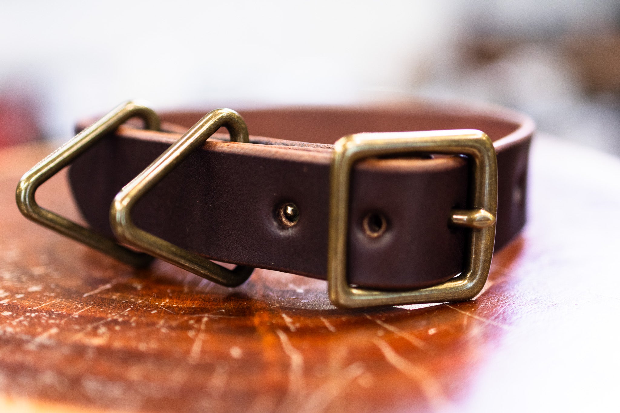 Leather Dog Collar - Dark Brown