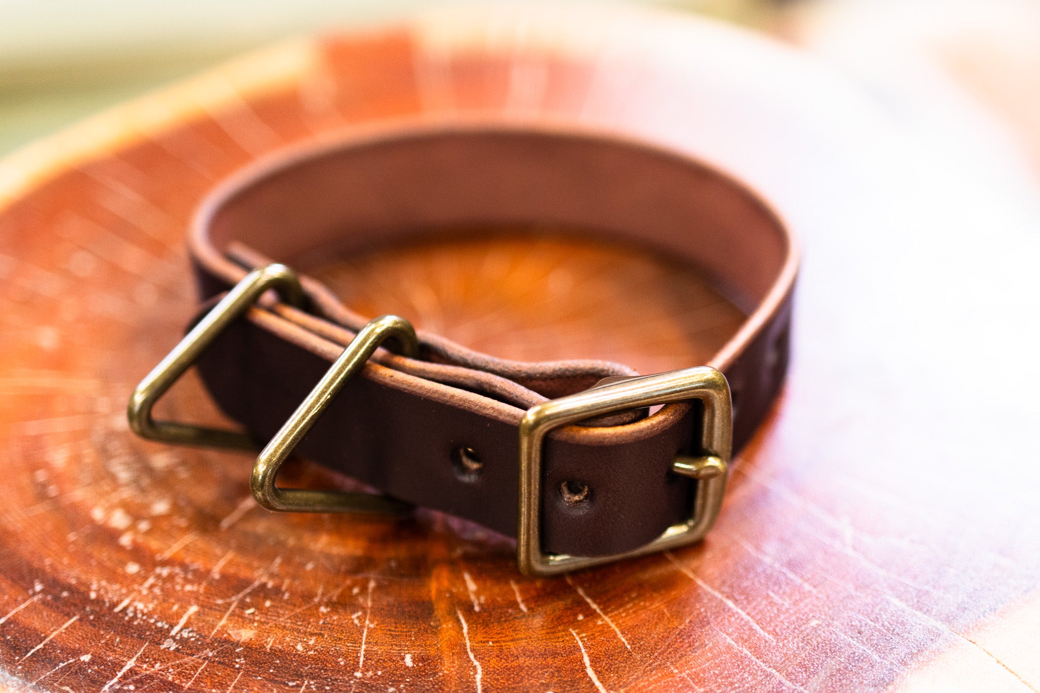 Leather Dog Collar - Dark Brown