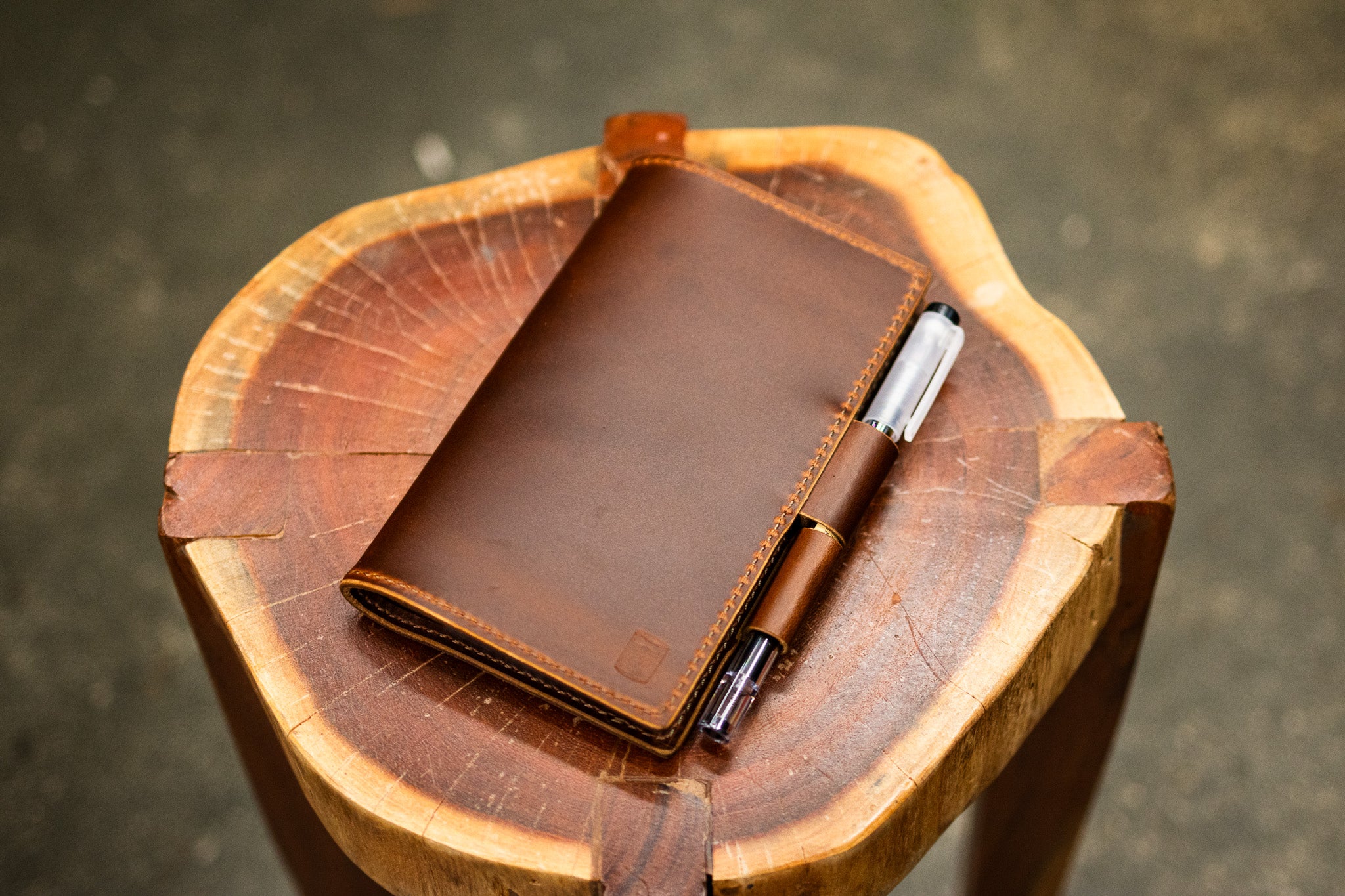 LEUCHTTURM1917 A6 Pocket Leather Notebook Cover Set - Cognac Balmoral