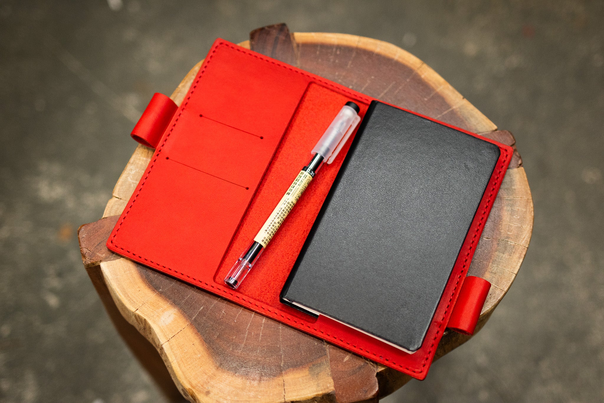LEUCHTTURM1917 A6 Pocket Leather Notebook Cover Set - Red Minerva (Limited Edition)