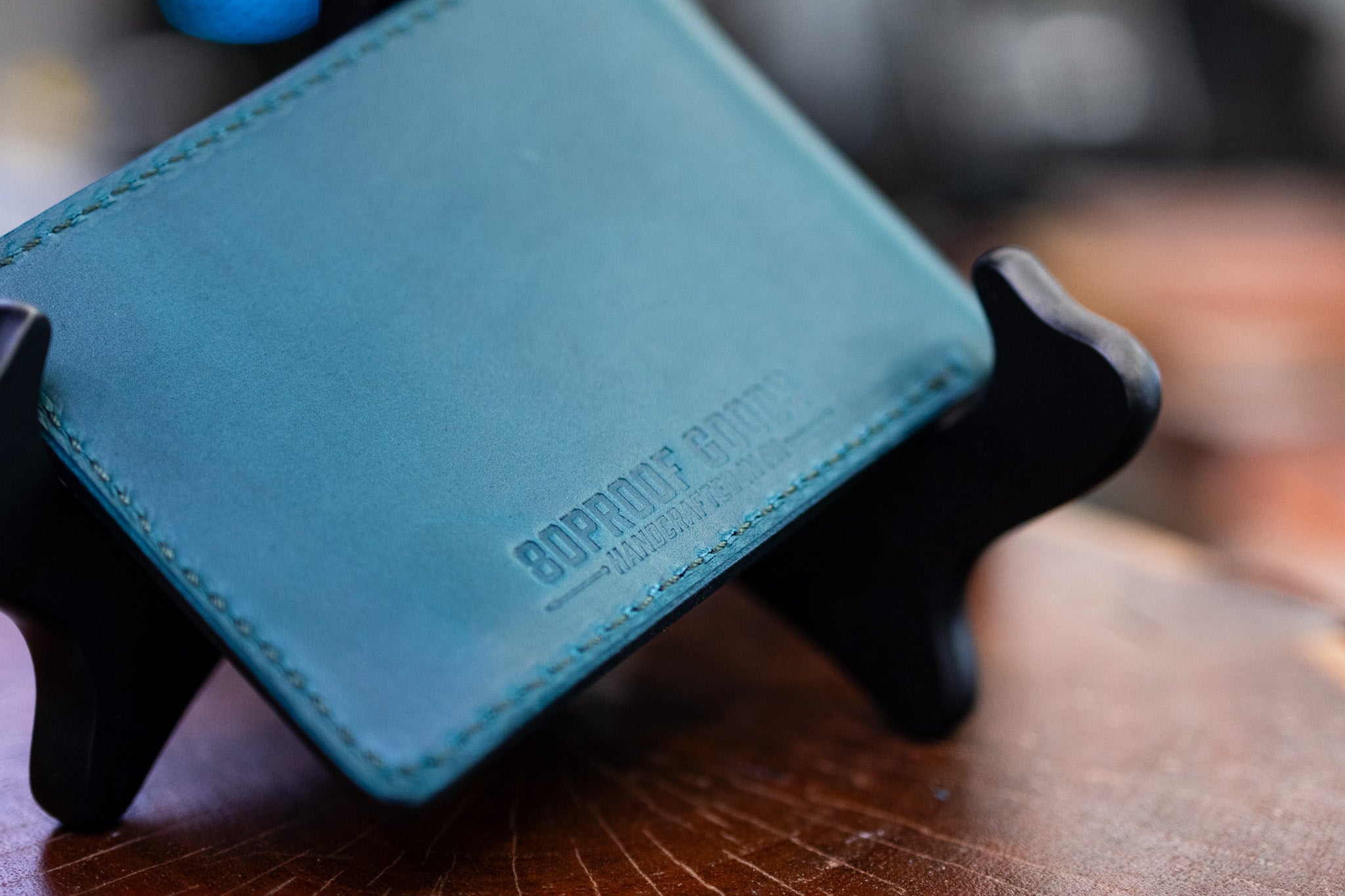 Leather 5 Pocket Wallet - Turquoise Minerva