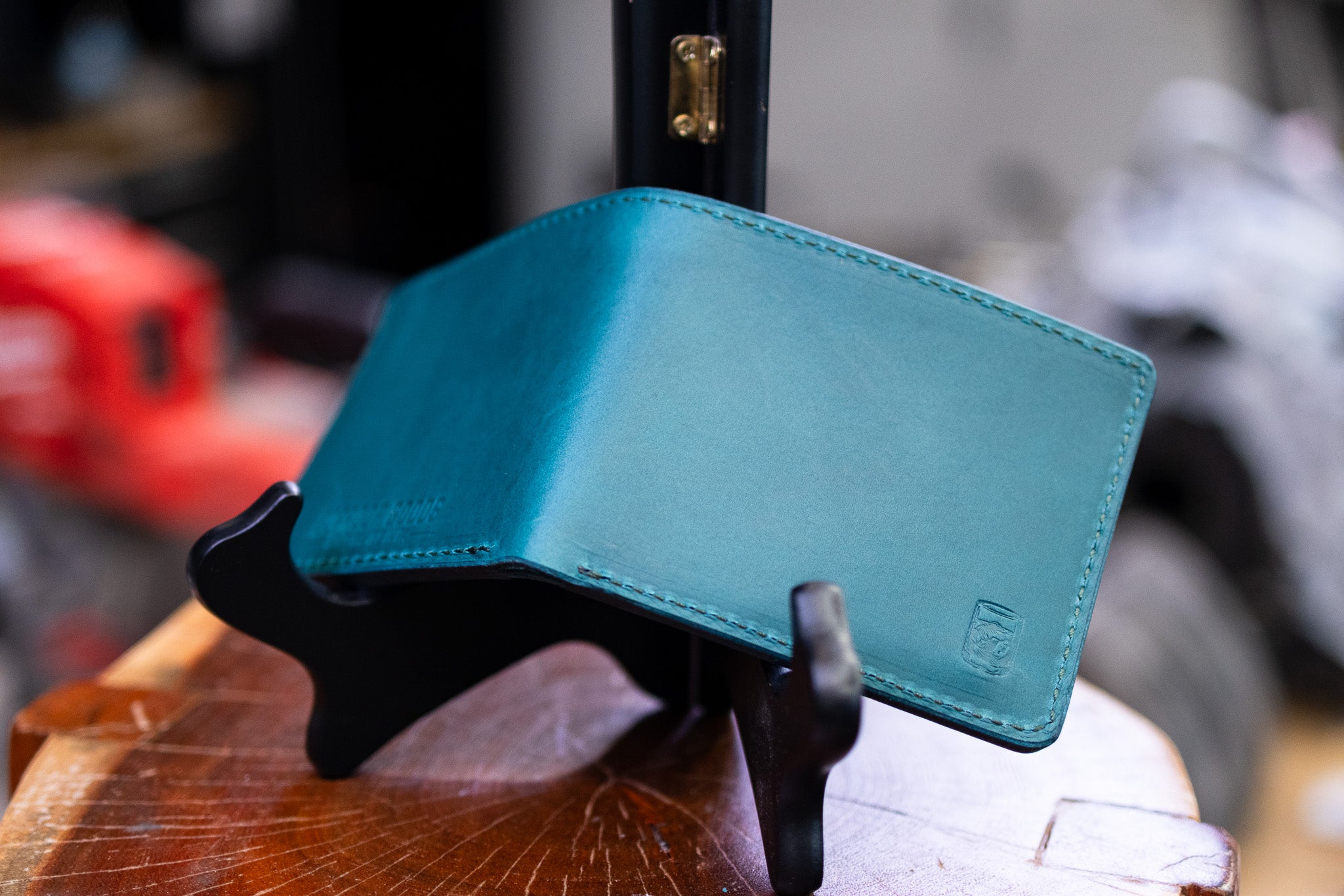 Leather 5 Pocket Wallet - Turquoise Minerva