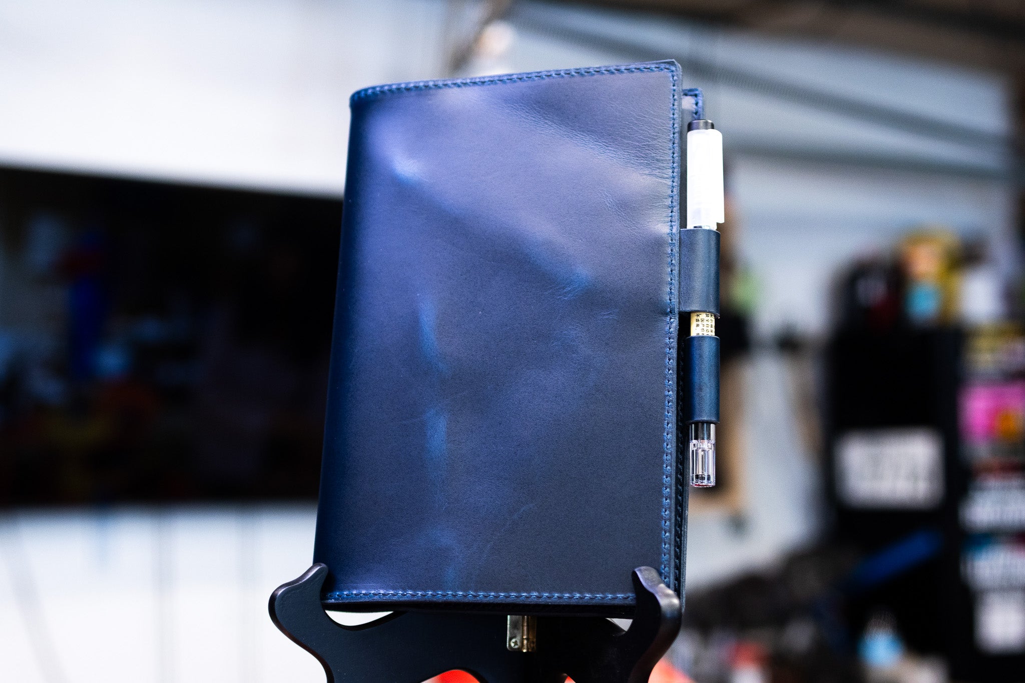 LEUCHTTURM1917 A5 Leather Notebook Cover Set - Navy Blue Balmoral