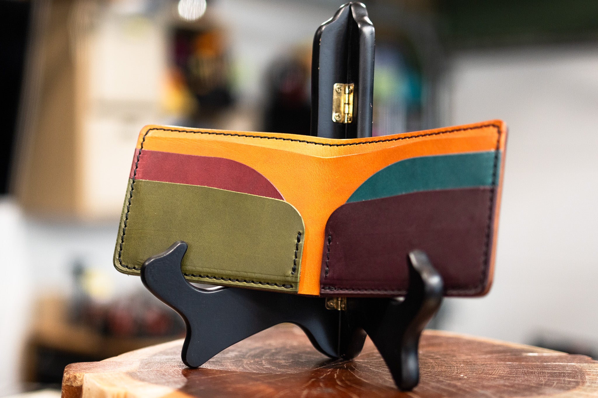 Leather 5 Pocket Wallet - Multicolor