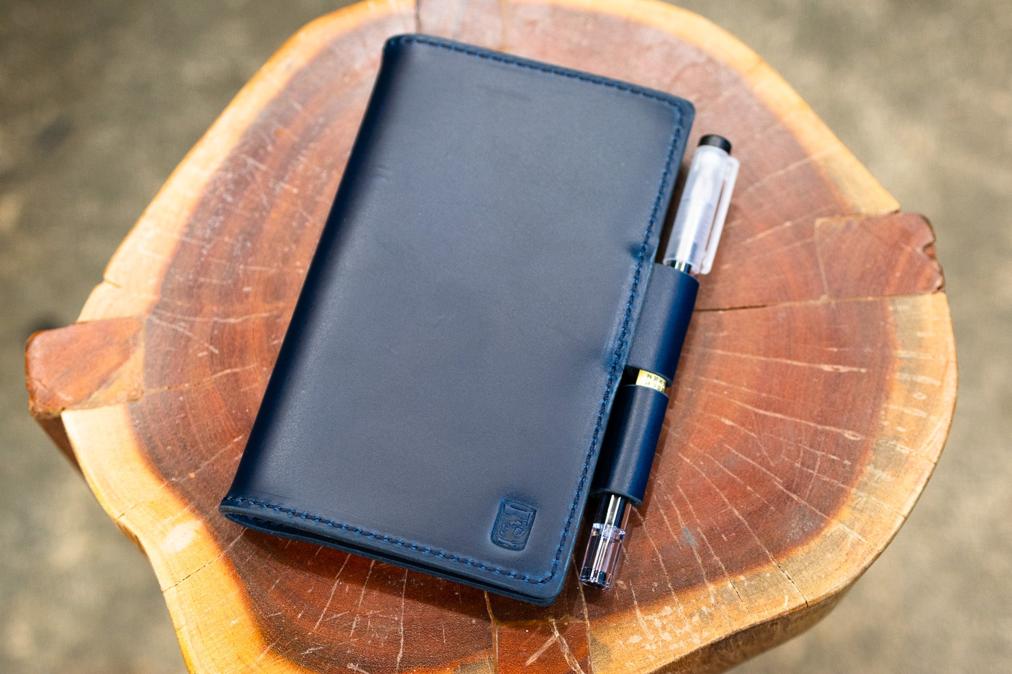 LEUCHTTURM1917 A6 Pocket Leather Notebook Cover Set - Navy Blue Balmoral