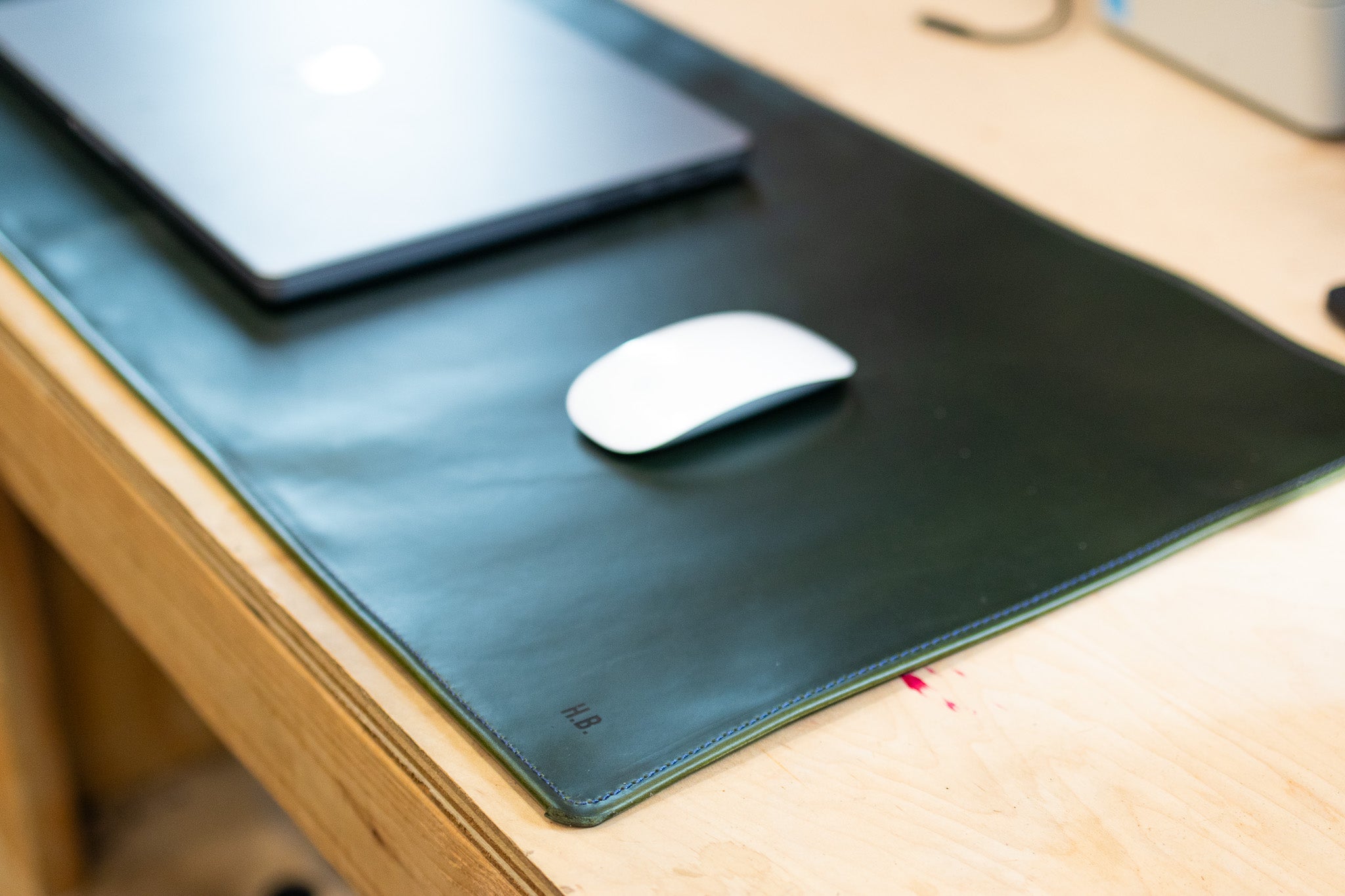 Leather Desk Mat - Evergreen