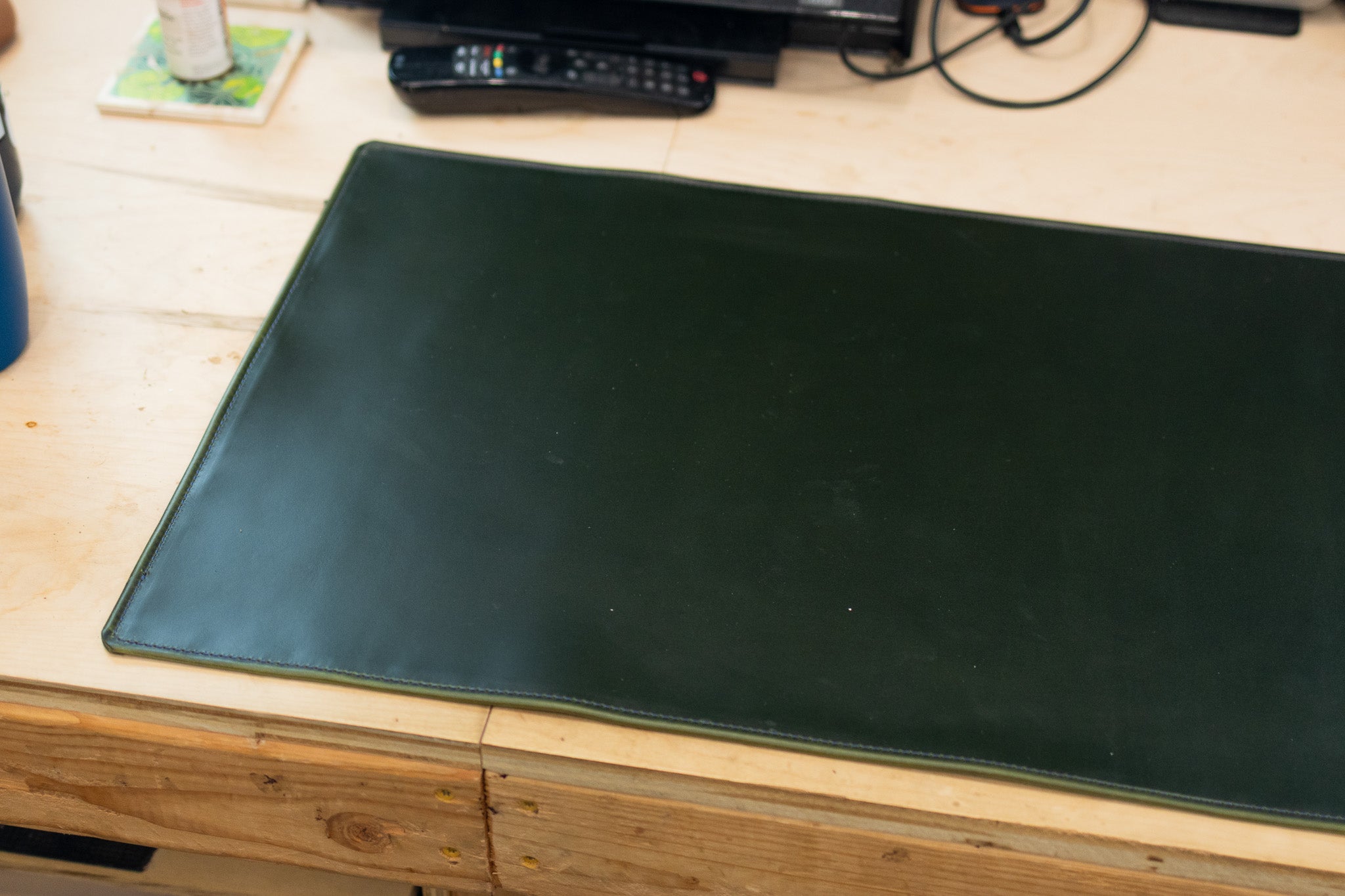 Leather Desk Mat - Evergreen