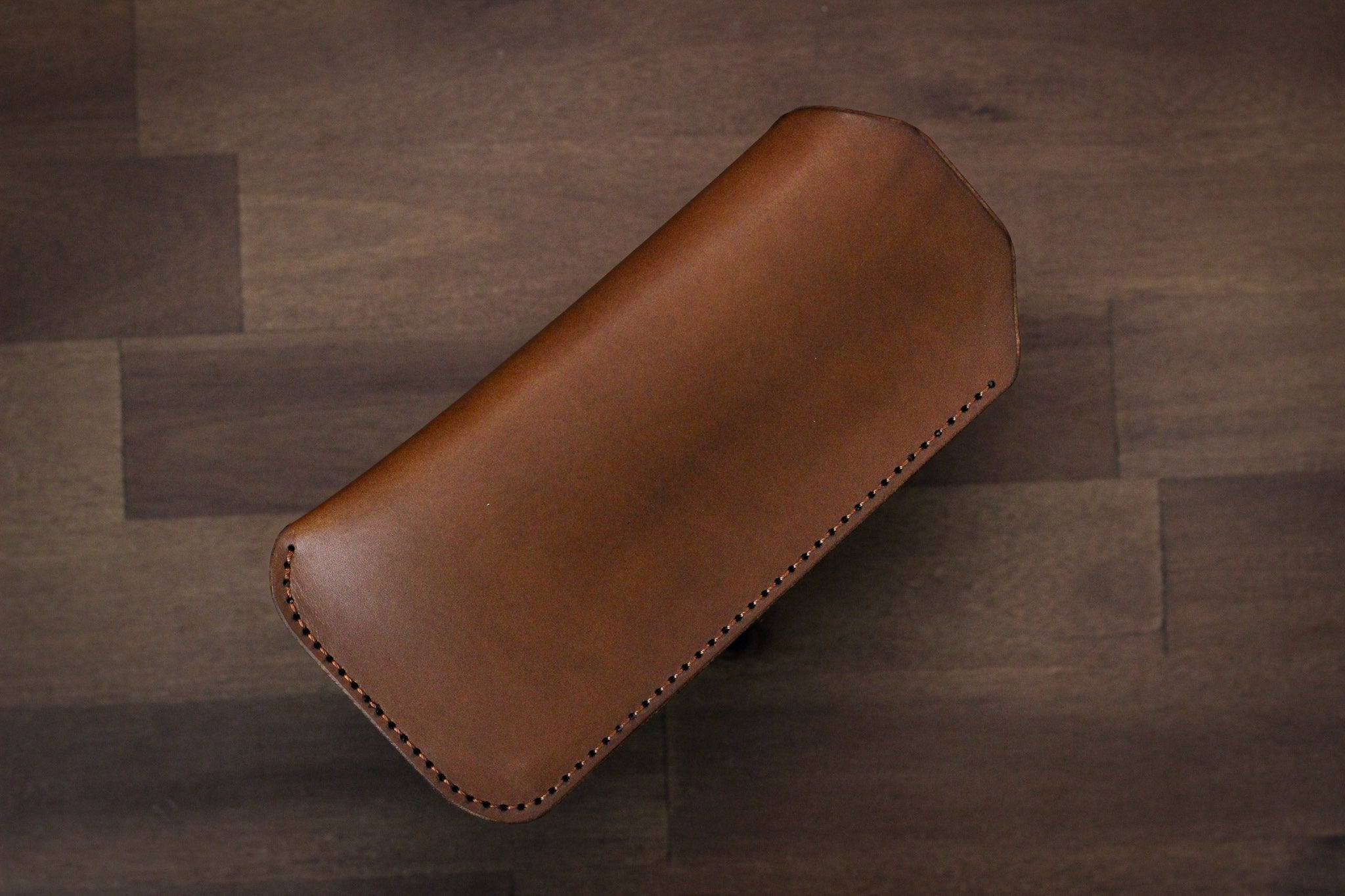Leather Sunglass Sleeve - Walnut Minerva
