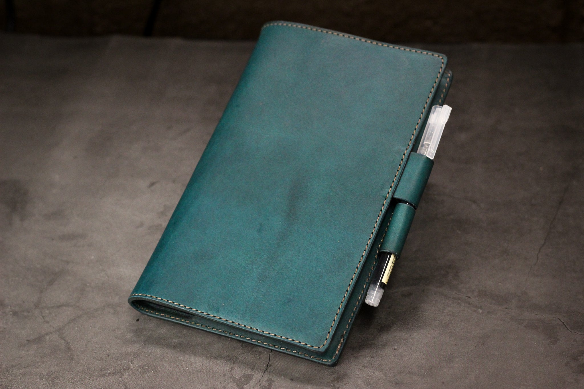 LEUCHTTURM1917 A6 Pocket Leather Notebook Cover Set - Turquoise Minerva