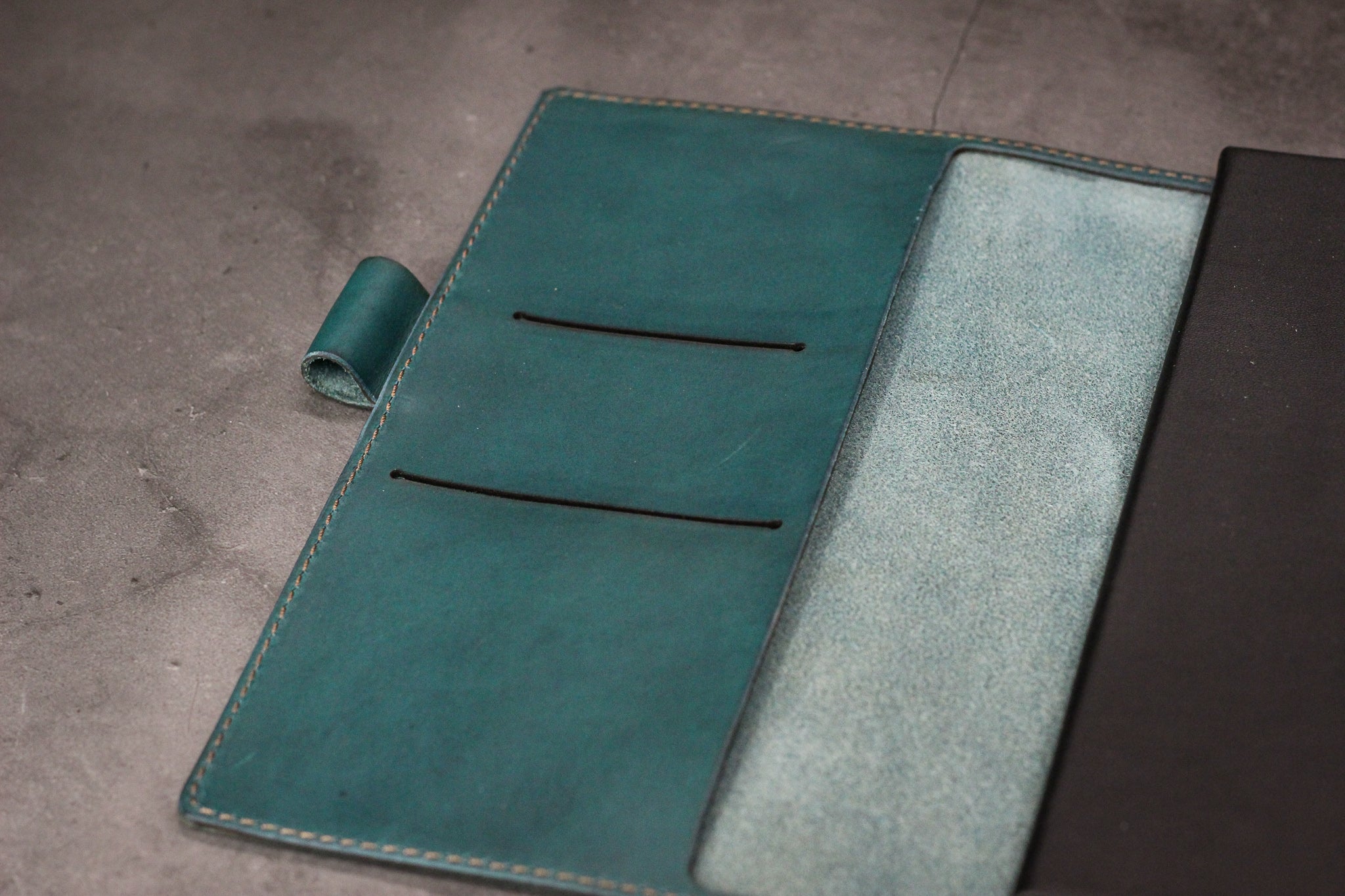 LEUCHTTURM1917 A6 Pocket Leather Notebook Cover Set - Turquoise Minerva