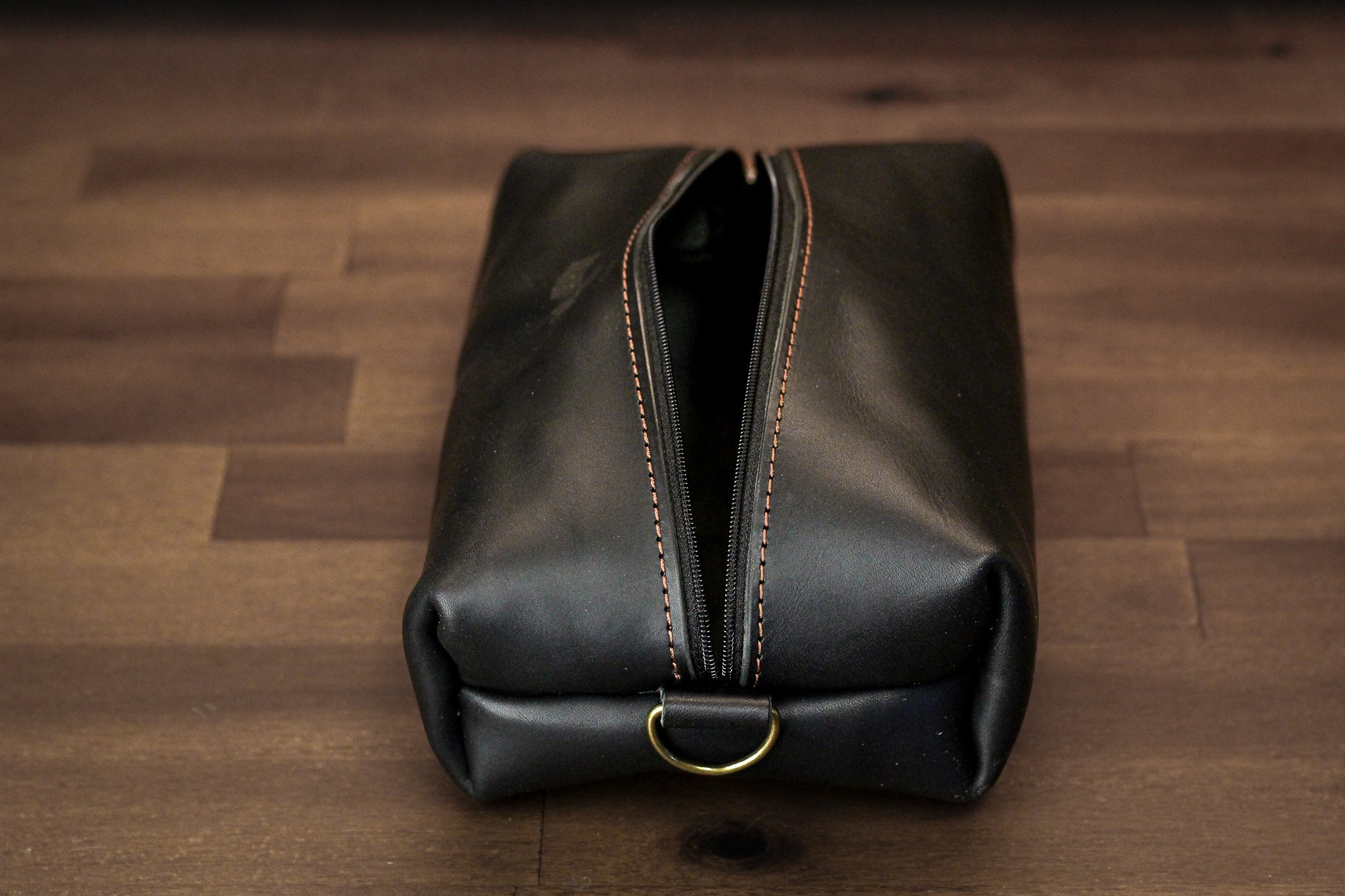 Leather Dopp Kit - Black Balmoral