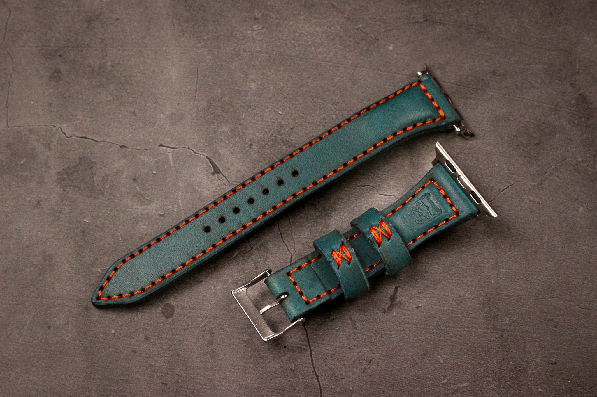 Classic Leather Apple Watch Band - Turquoise Minerva