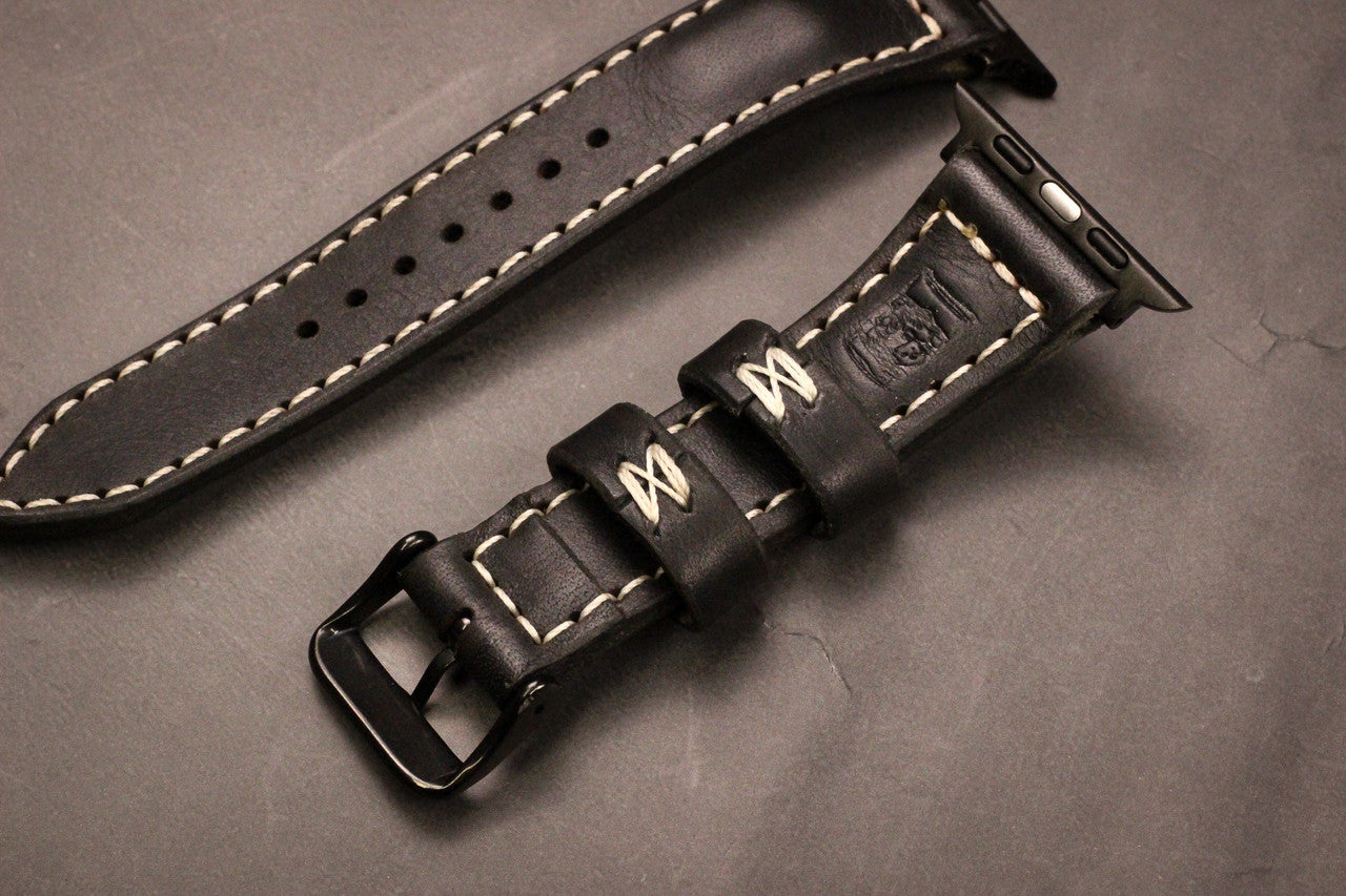 Handmade full-grain leather Apple Watch band