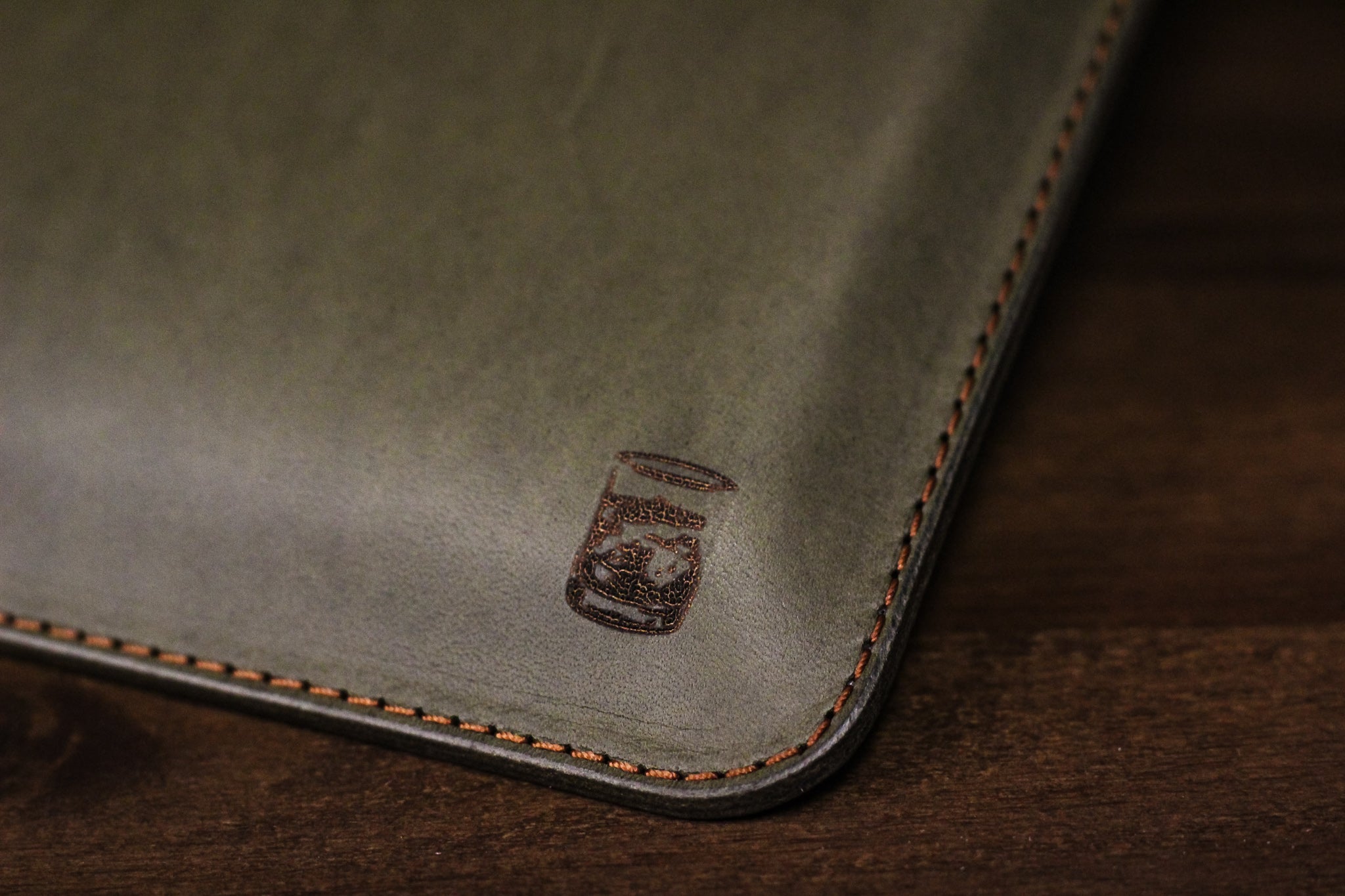Leather MacBook Sleeve - Grey Minerva