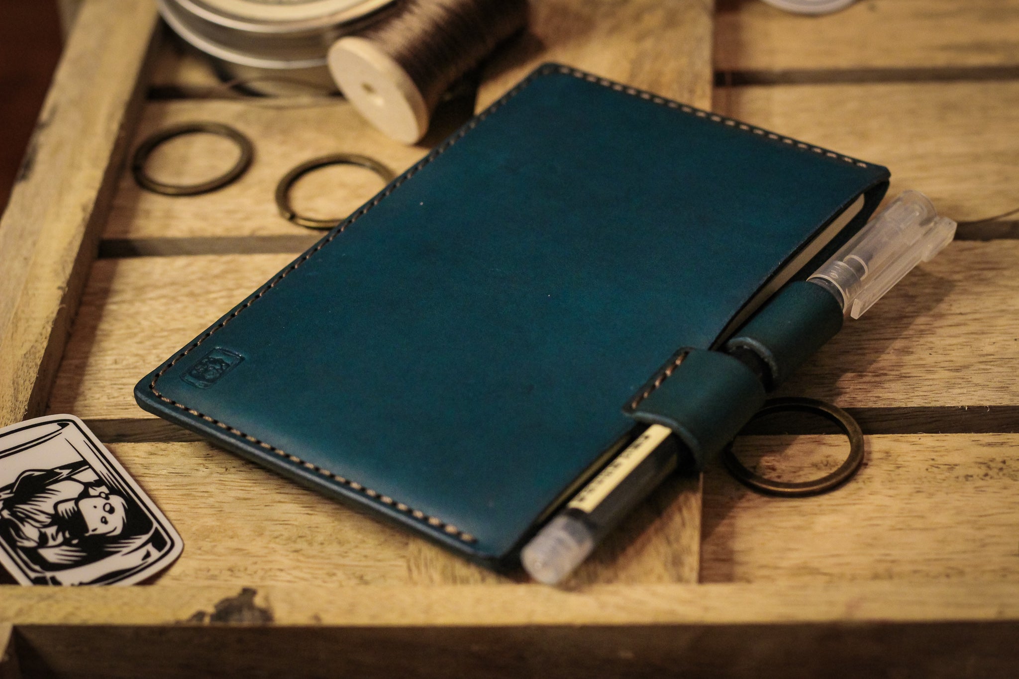 Leather Field Notes Set - Turquoise Minerva