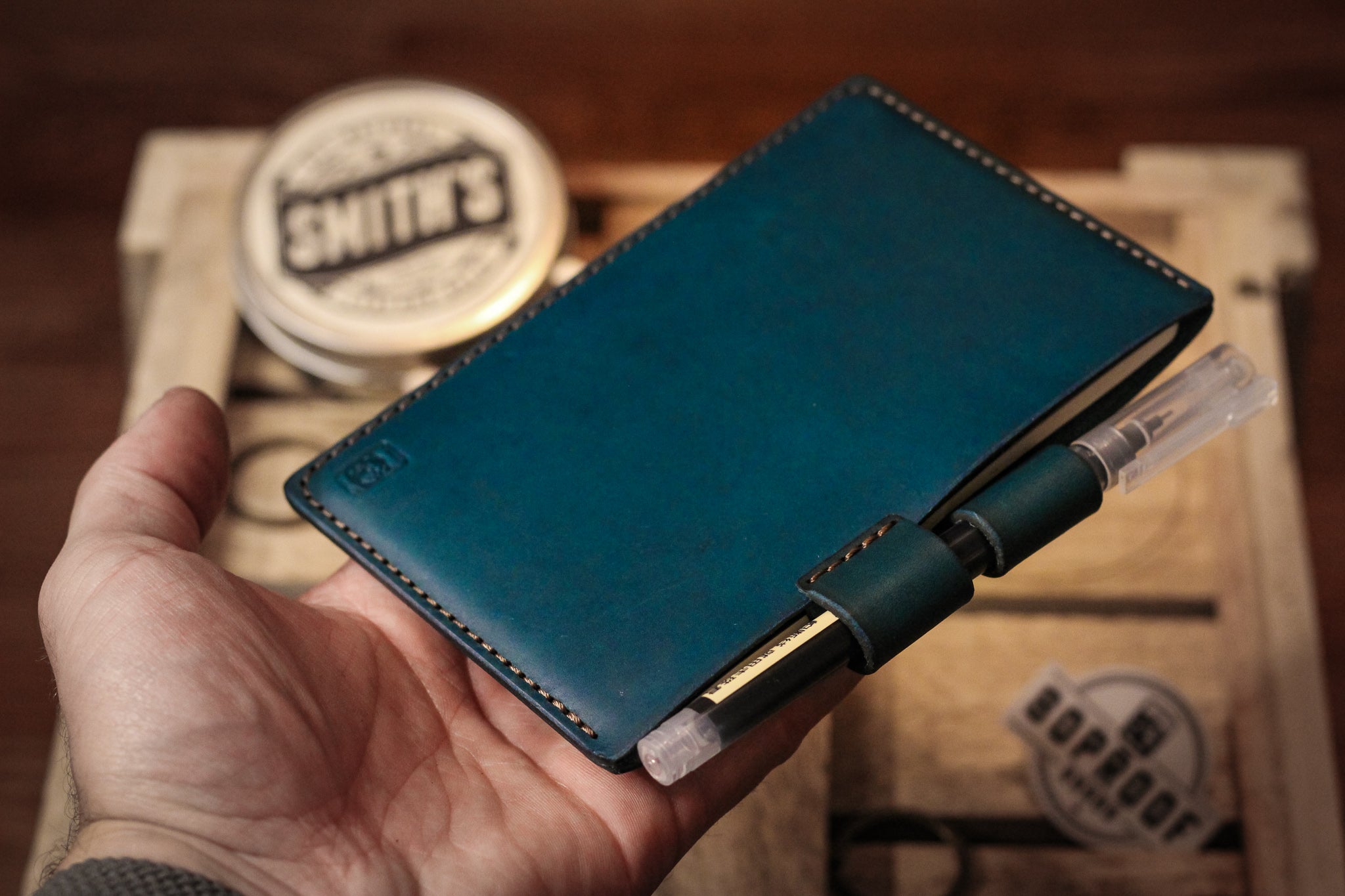 Leather Field Notes Set- Turquoise Minerva