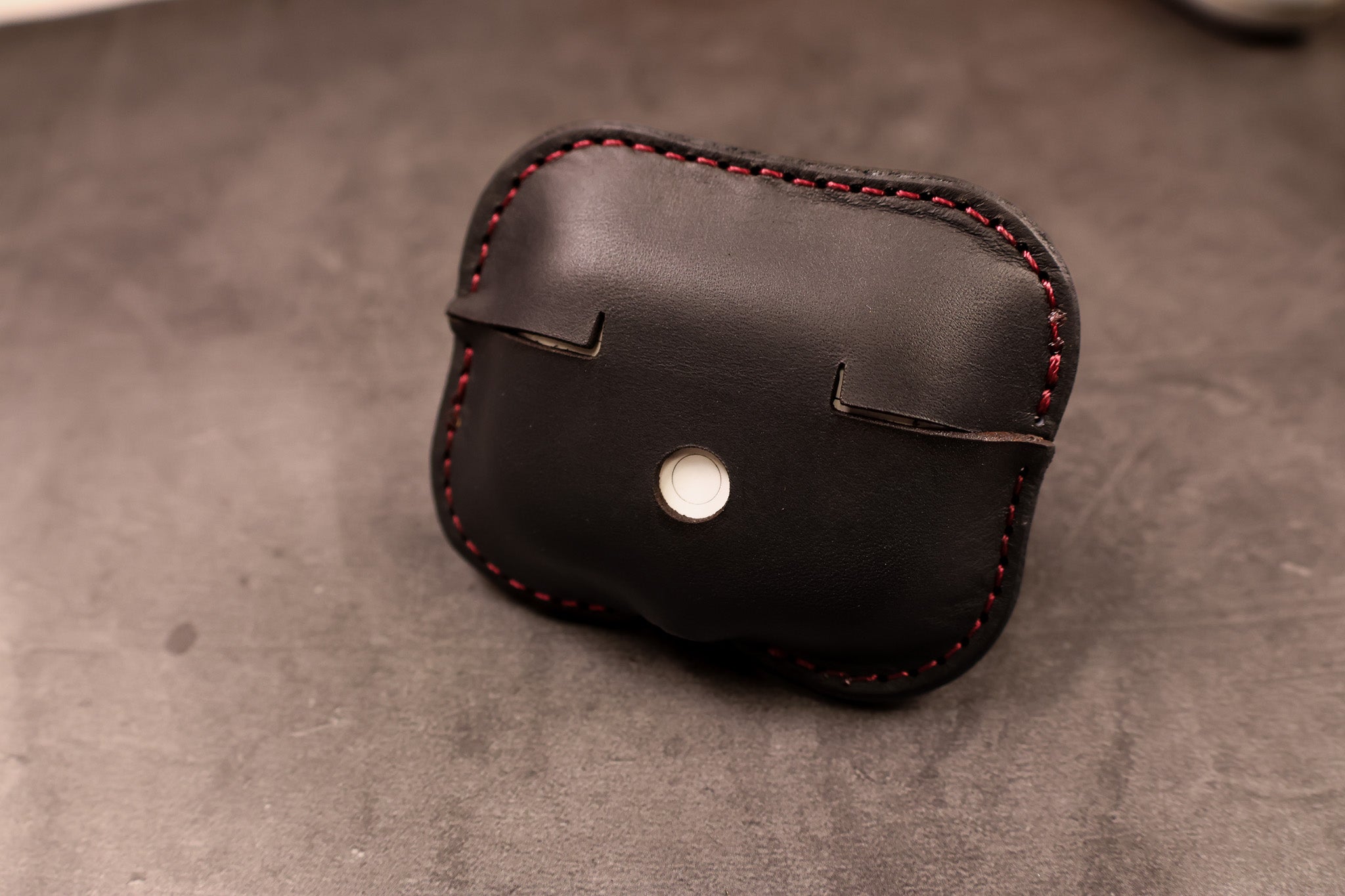 Leather AirPods Case - Black Balmoral