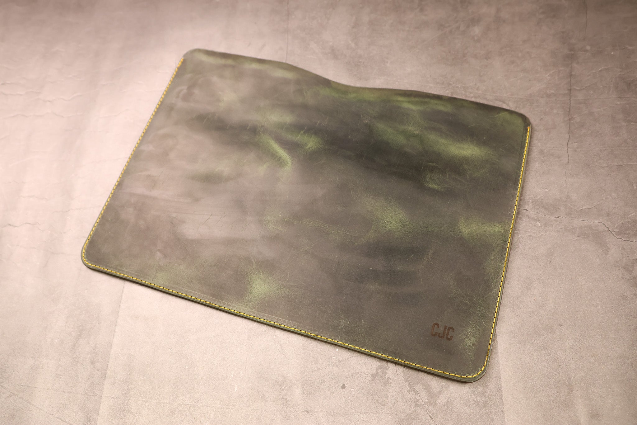 Leather MacBook Sleeve - Evergreen