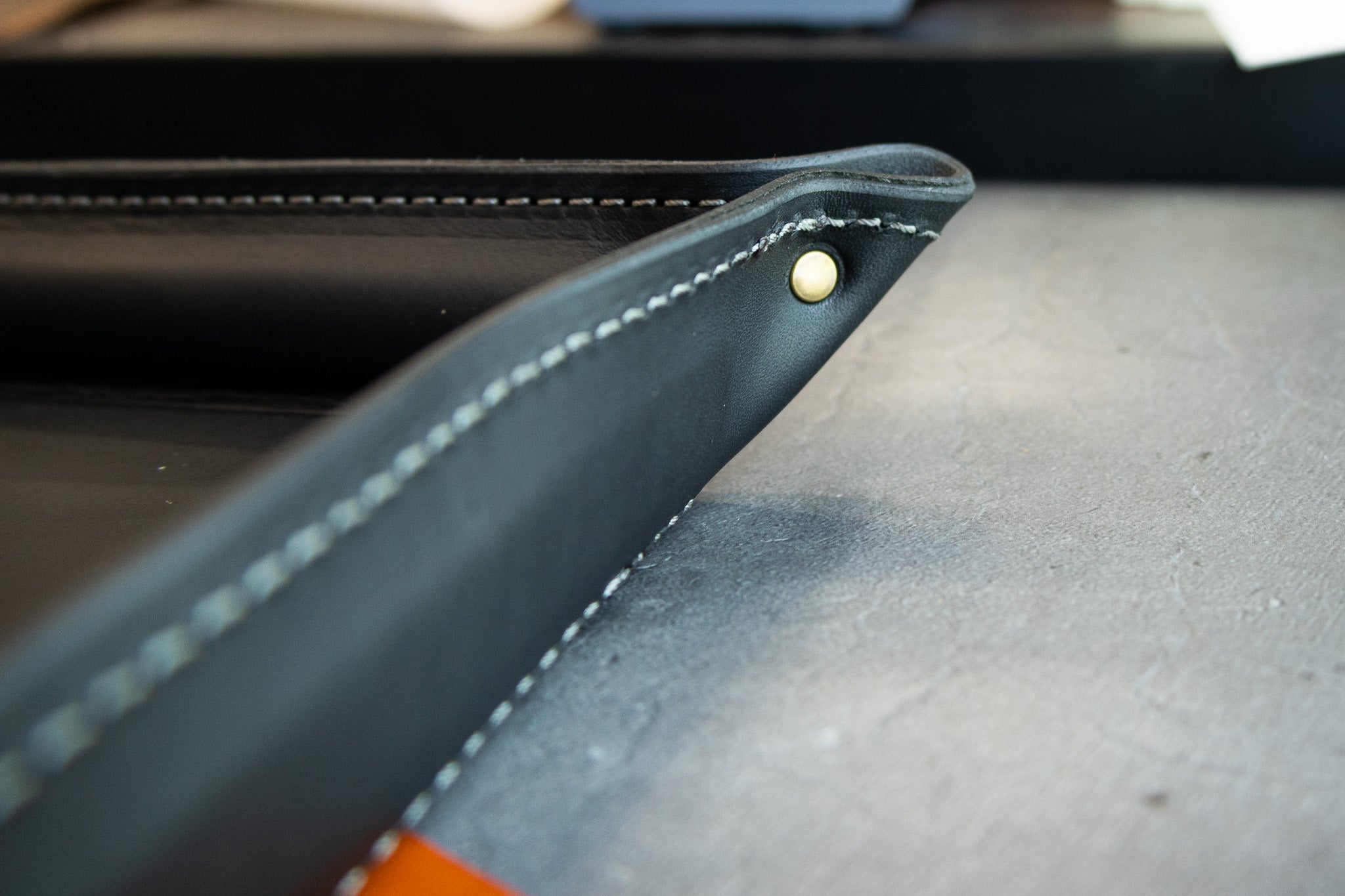 Luxury Leather Valet Tray - Black Balmoral