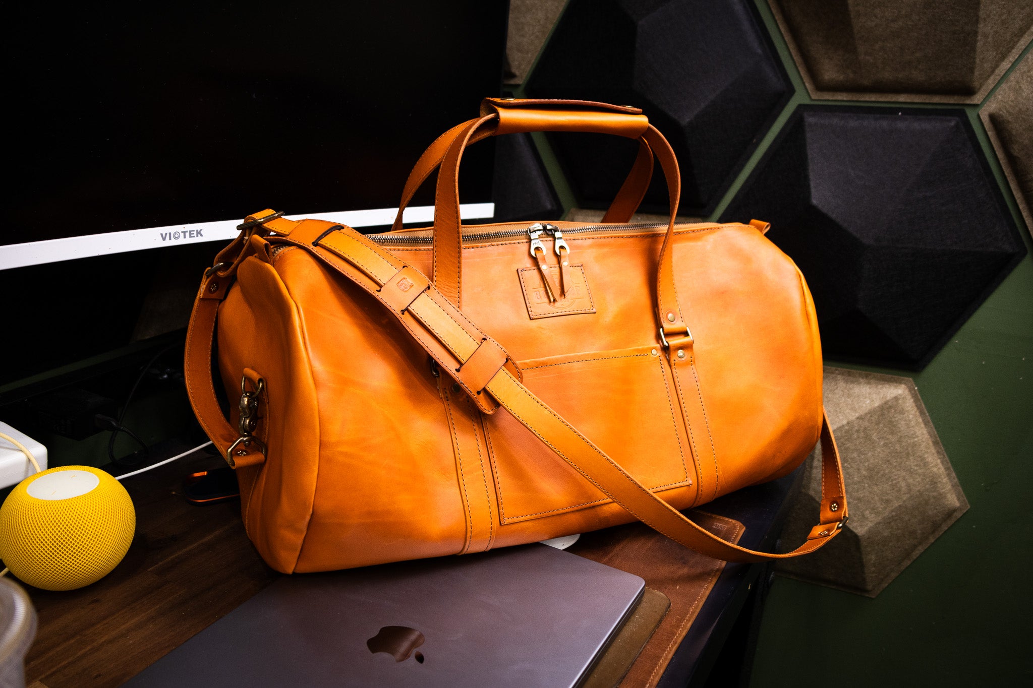 Leather Carry-On Duffle Bag - Olmo Minerva