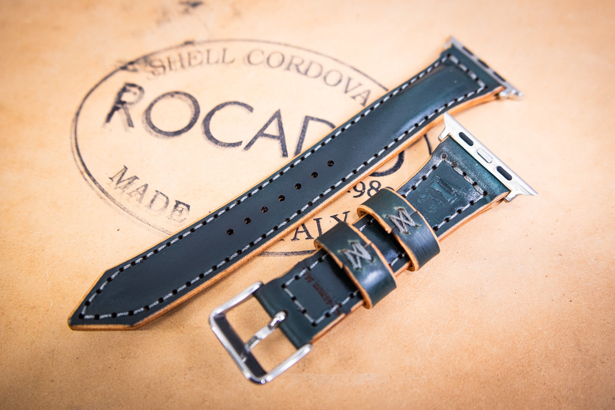 Classic Leather Apple Watch Band - Jungle Green Shell Cordovan (LIMITED EDITION)