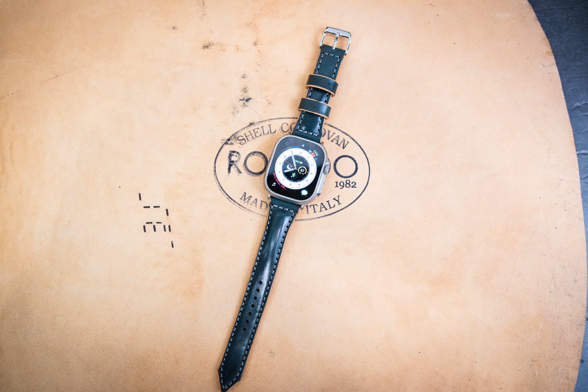 Classic Leather Apple Watch Band - Jungle Green Shell Cordovan (LIMITED EDITION)