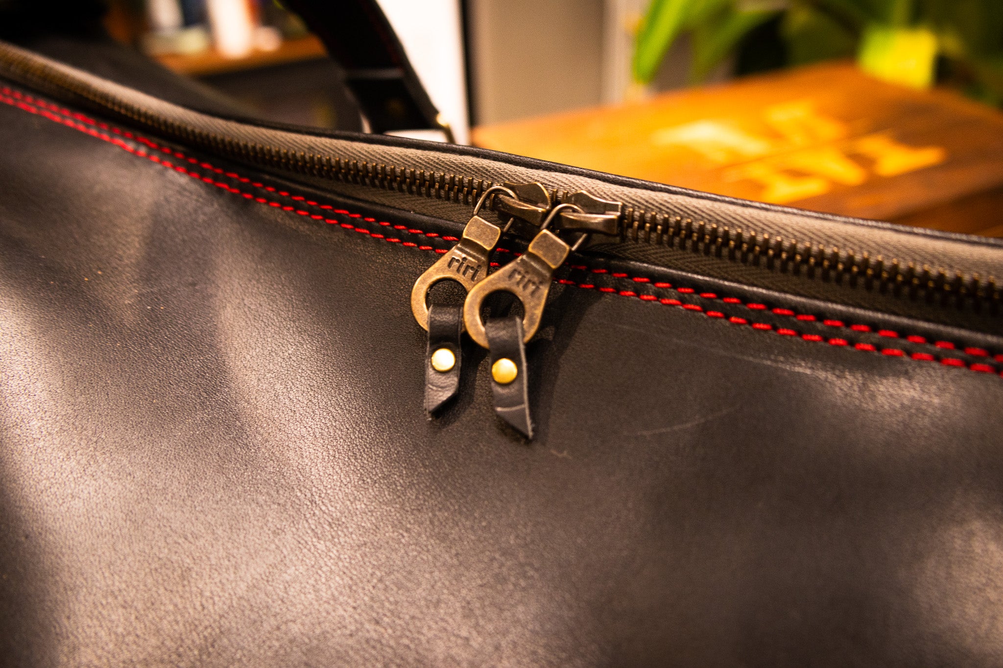 Leather Carry-On Duffle Bag - Black Balmoral