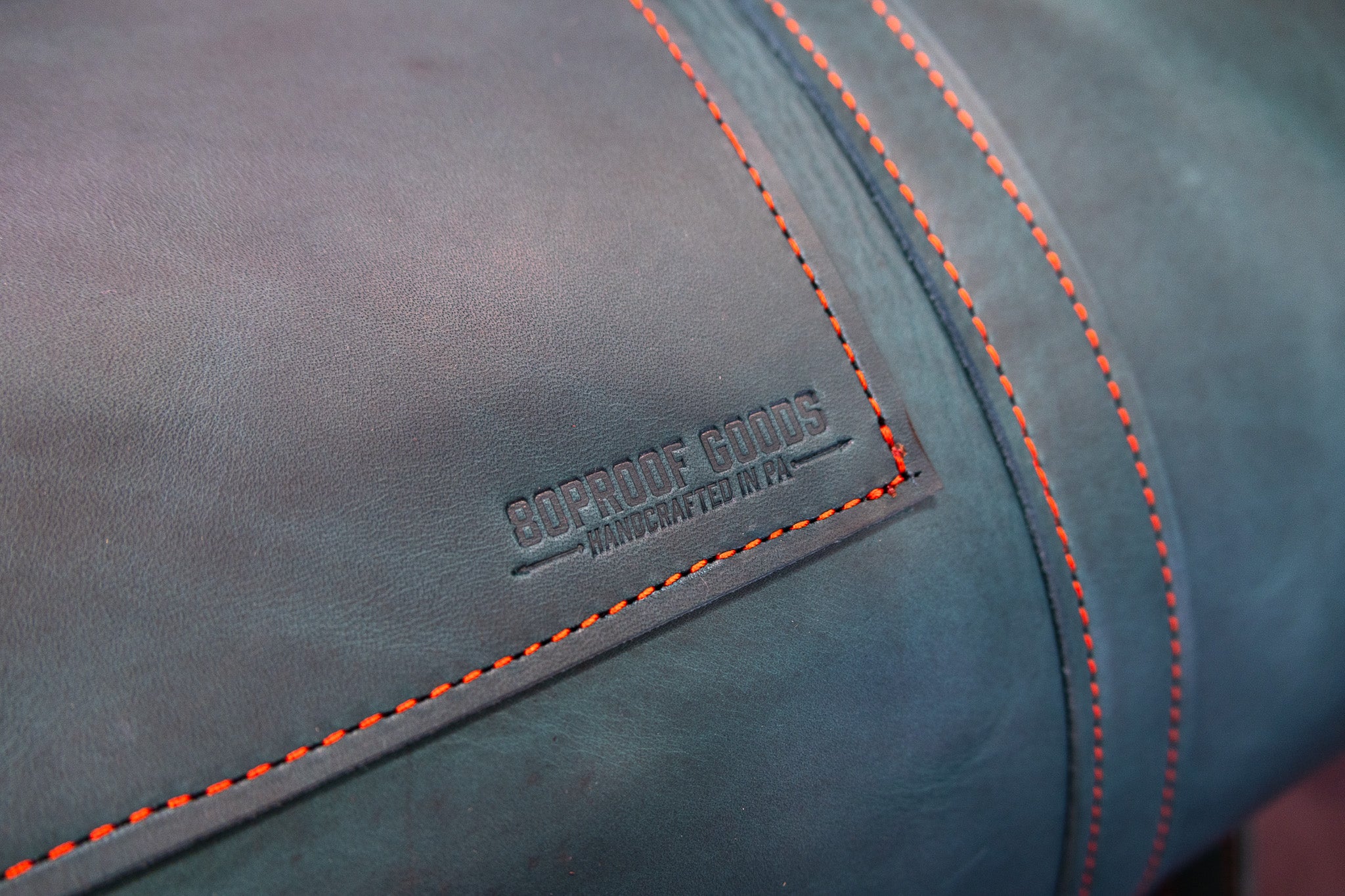 Leather Carry-On Duffle Bag - Turquoise Minerva