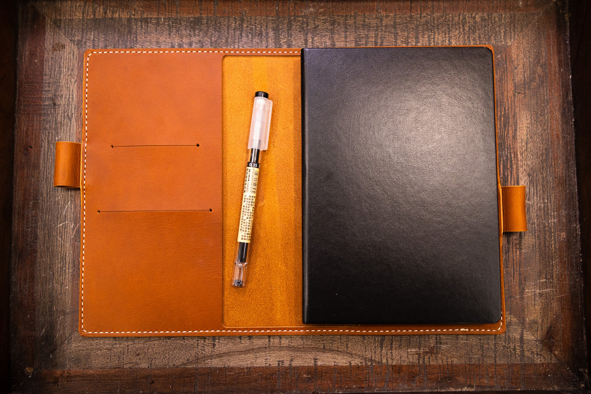 LEUCHTTURM1917 A5 Leather Notebook Cover Set - Cognac Minerva
