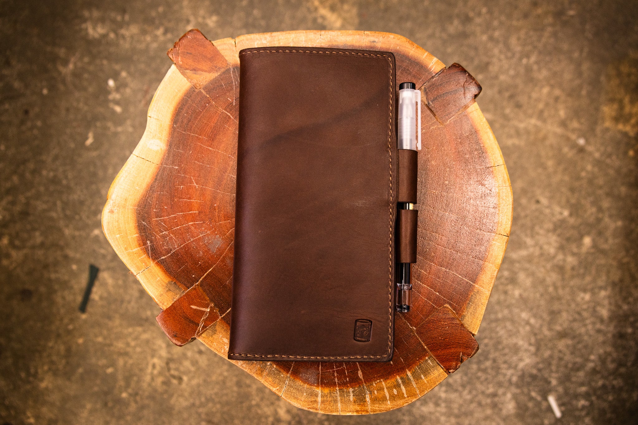 Leather Server Book - Dark Brown Minerva (LIMITED EDITION)