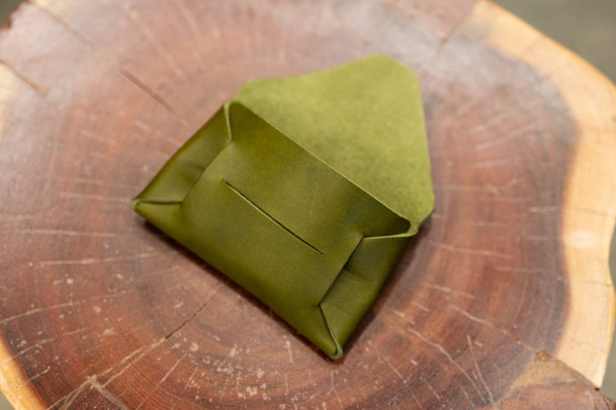 Stitchless Card Holder - Olive Green Minerva