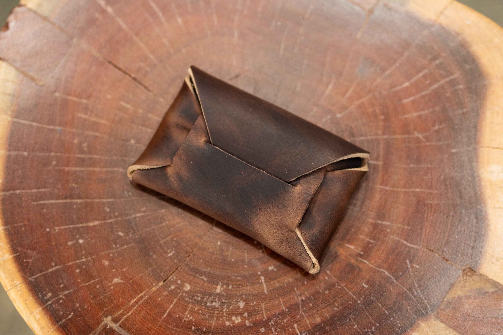 Stitchless Card Holder - English Tan Harvest