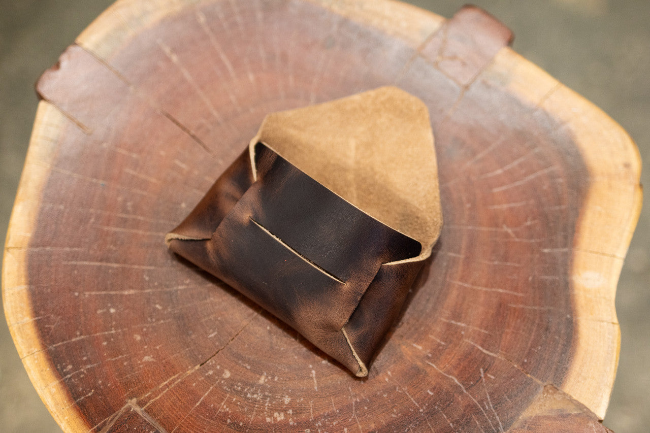 Stitchless Card Holder - English Tan Harvest