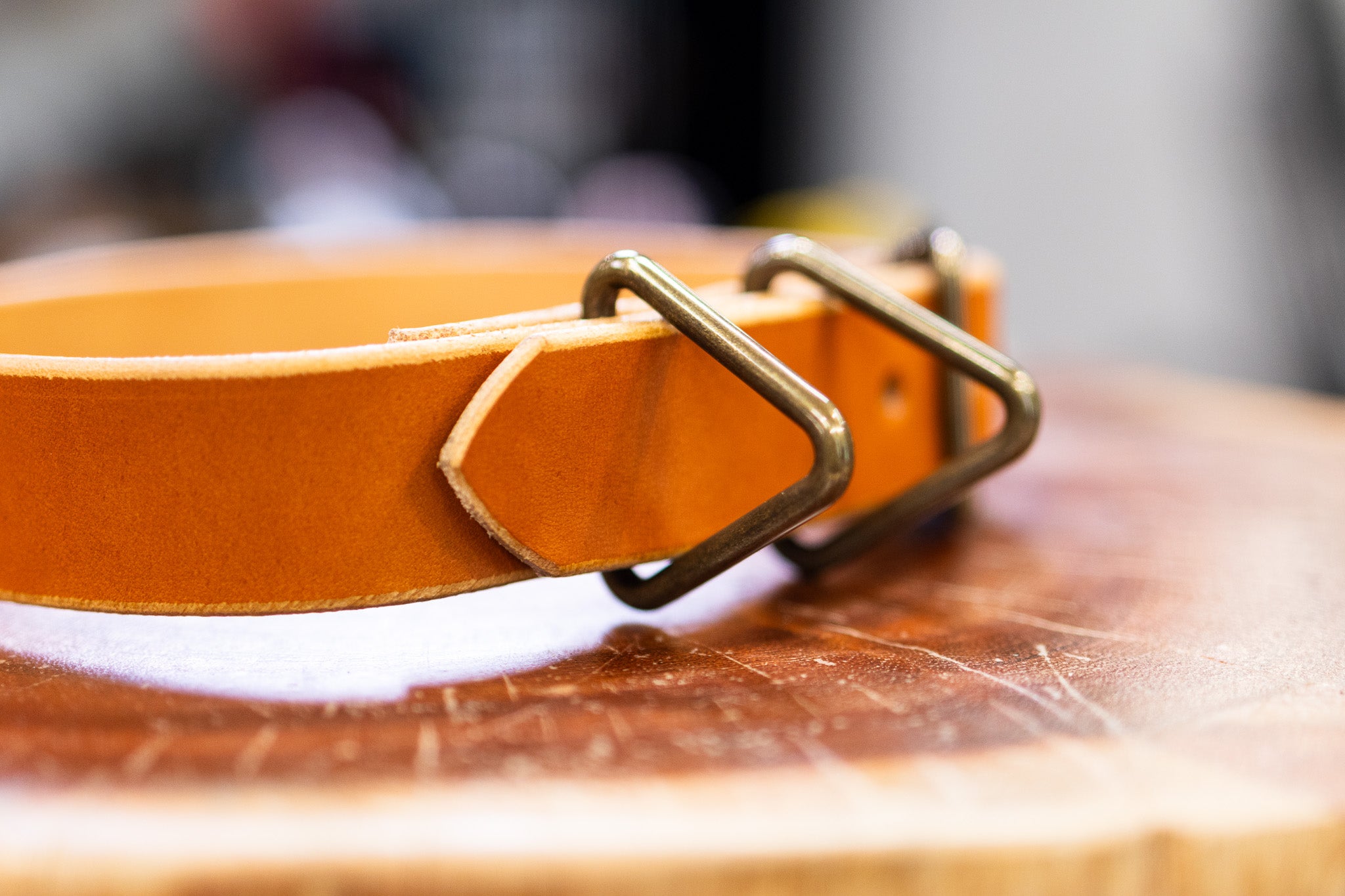 Leather Dog Collar - Tan